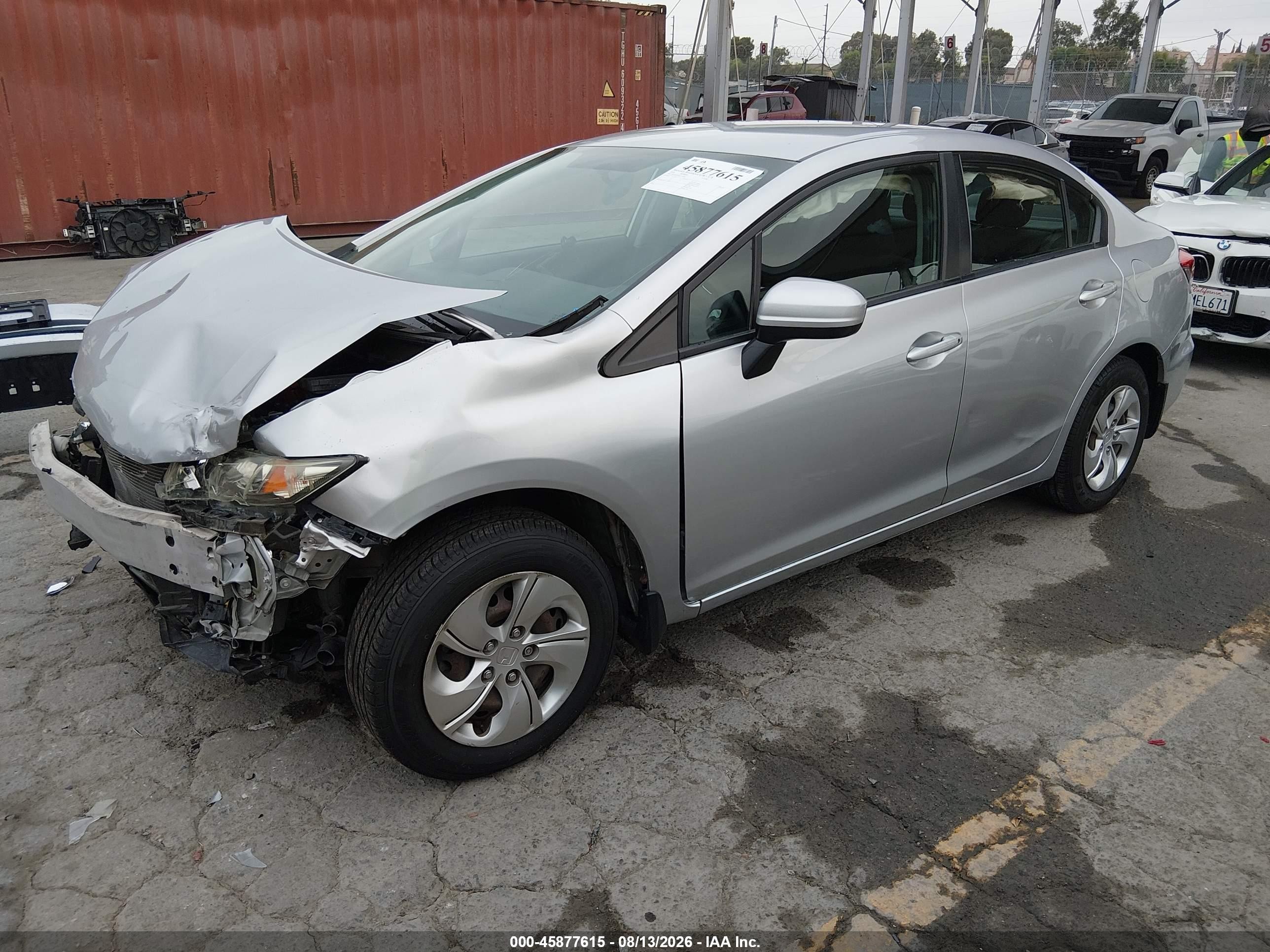 2014 Honda Civic Lx Silver vin: 19XFB2F54EE271600