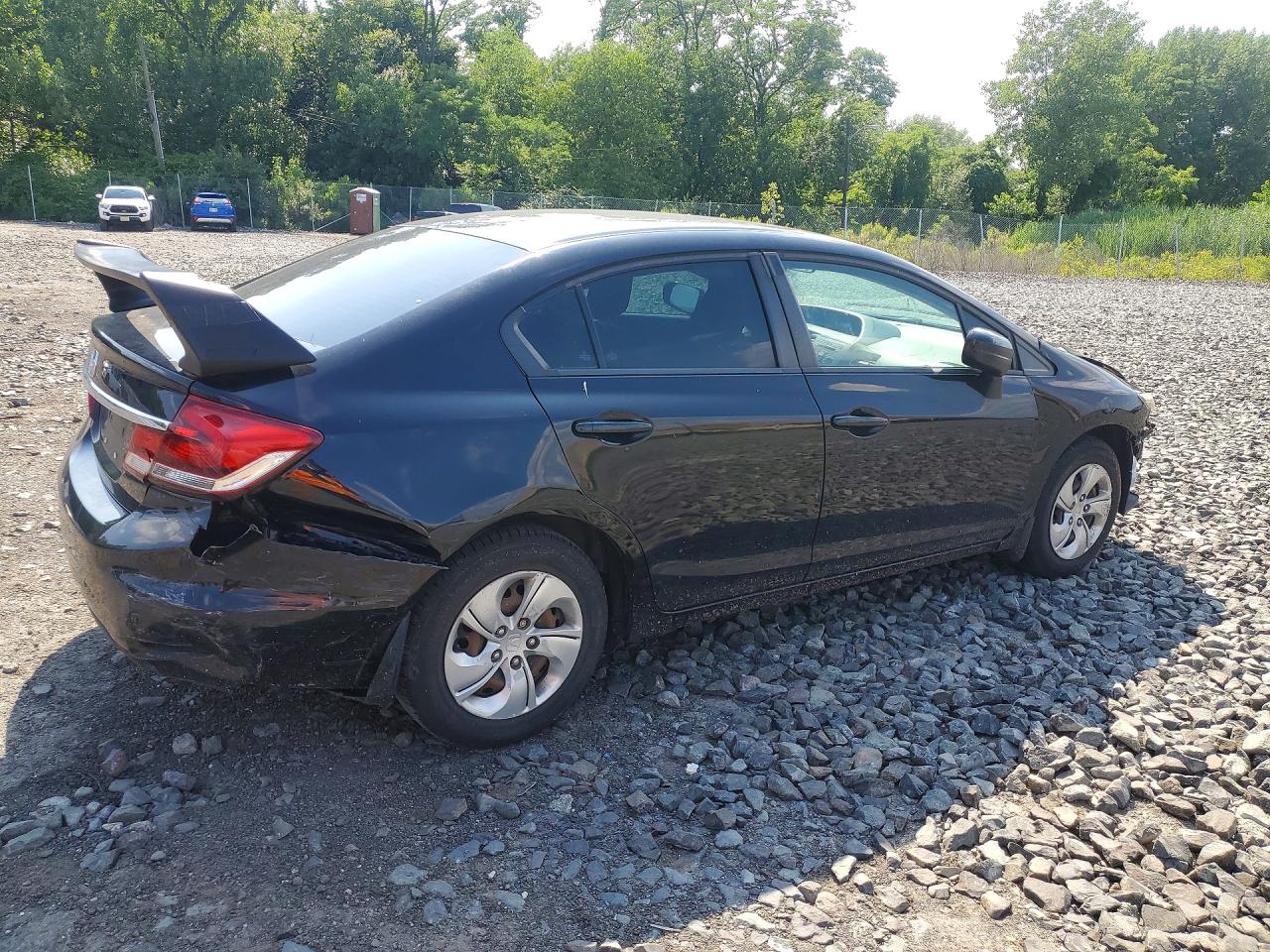2015 Honda Civic Lx Black vin: 19XFB2F54FE015457