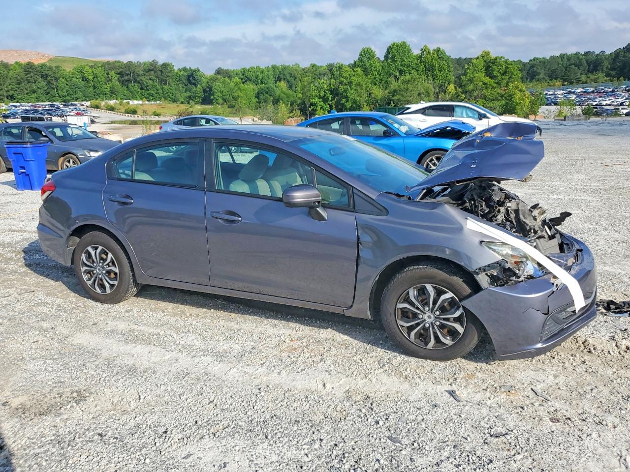 2015 Honda Civic Lx Gray vin: 19XFB2F54FE038804