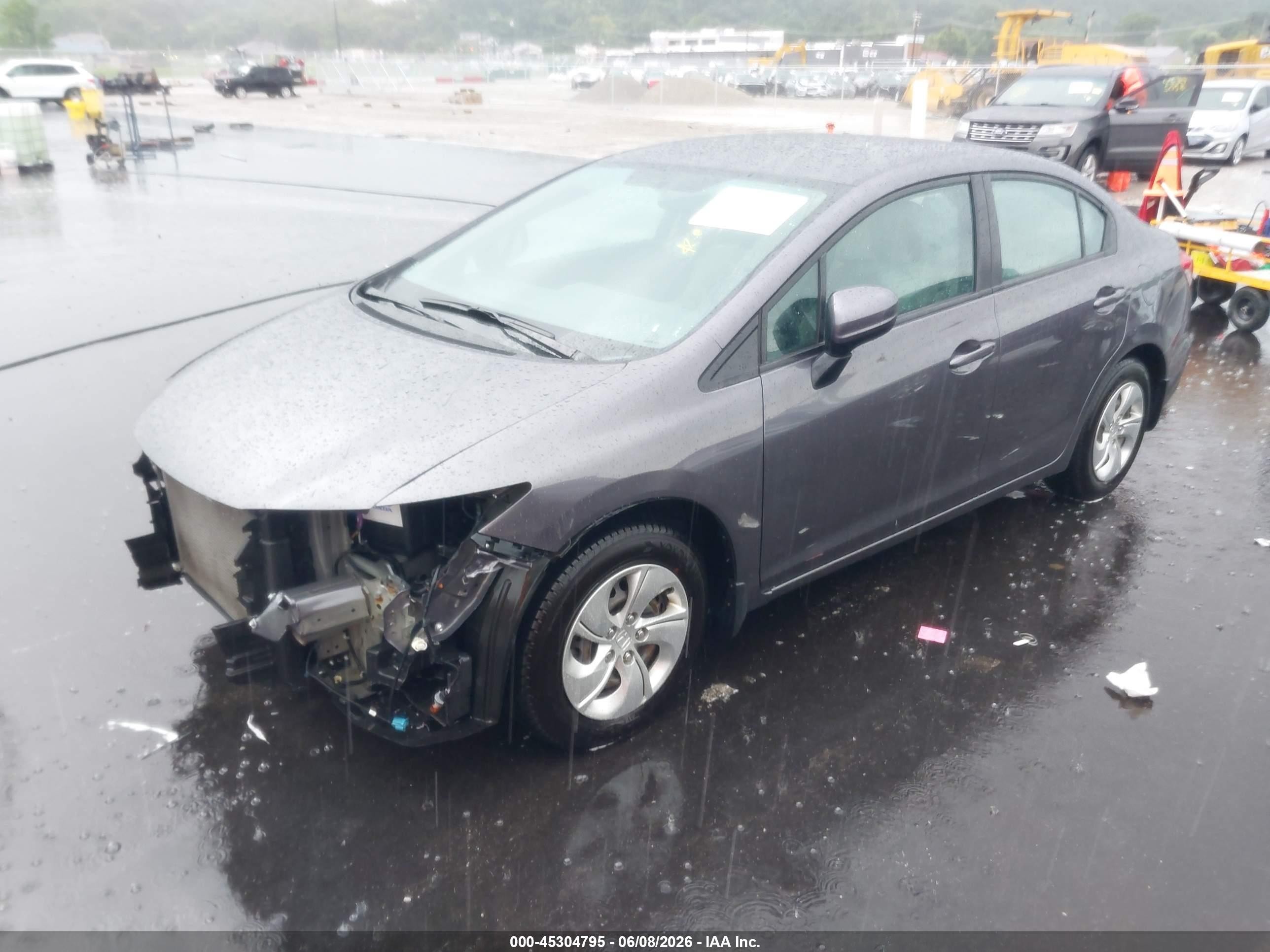 2015 Honda Civic Lx Серый vin: 19XFB2F54FE066893