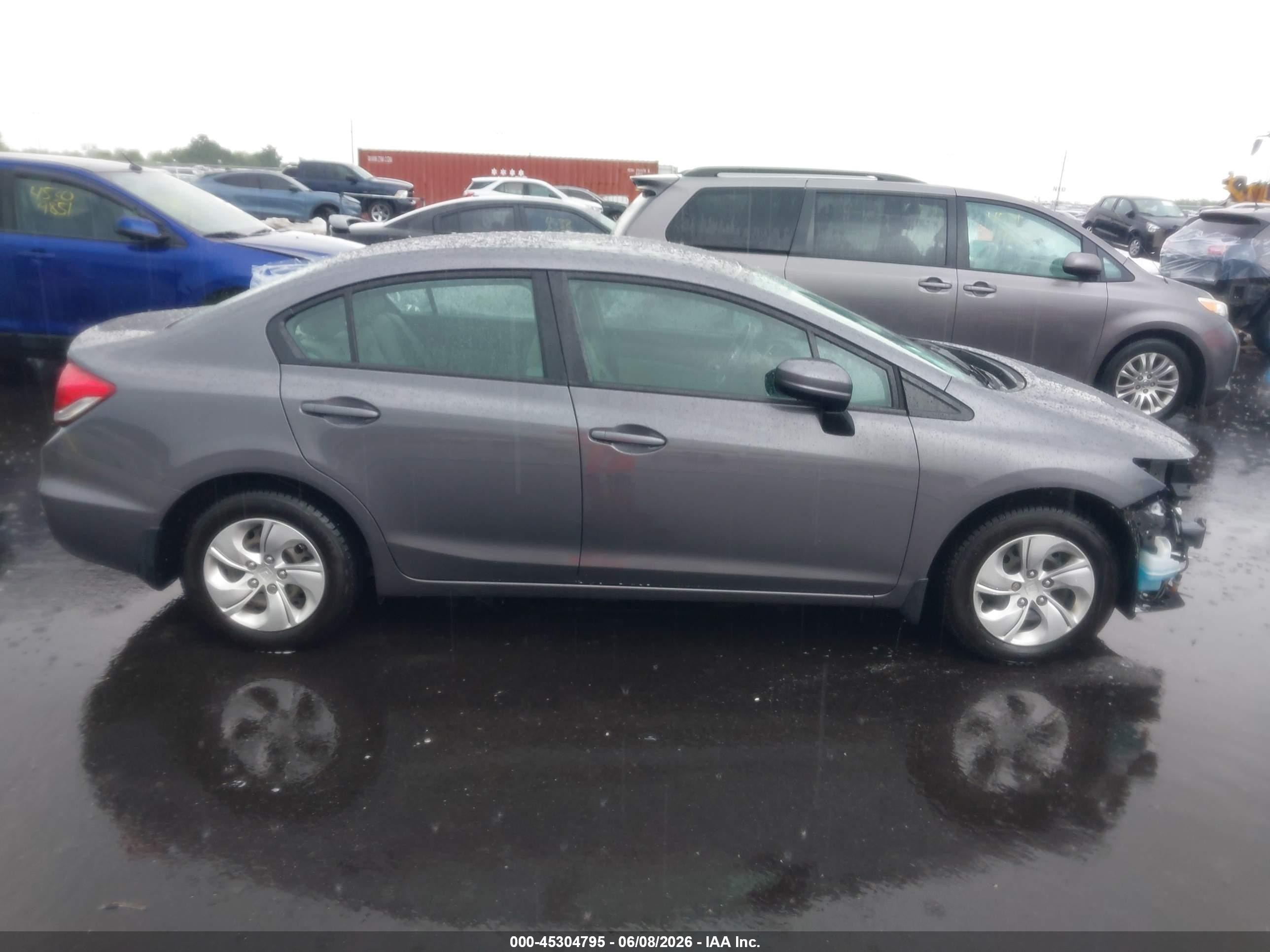 2015 Honda Civic Lx Серый vin: 19XFB2F54FE066893