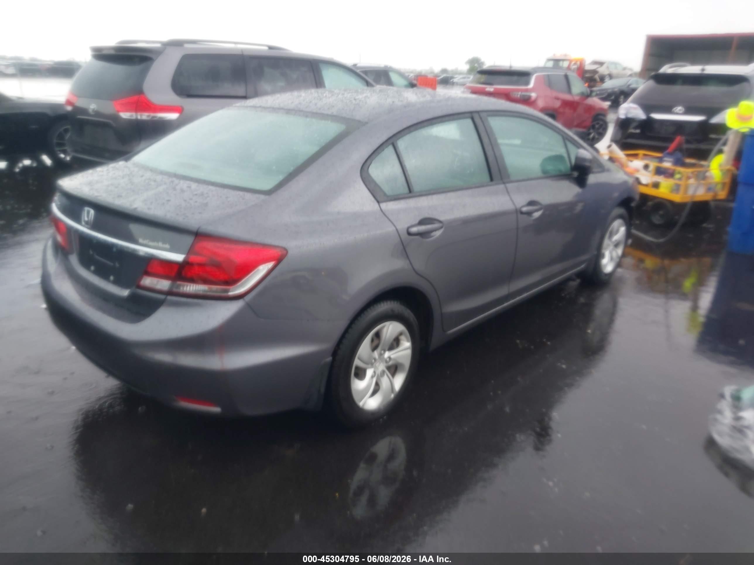 2015 Honda Civic Lx Серый vin: 19XFB2F54FE066893