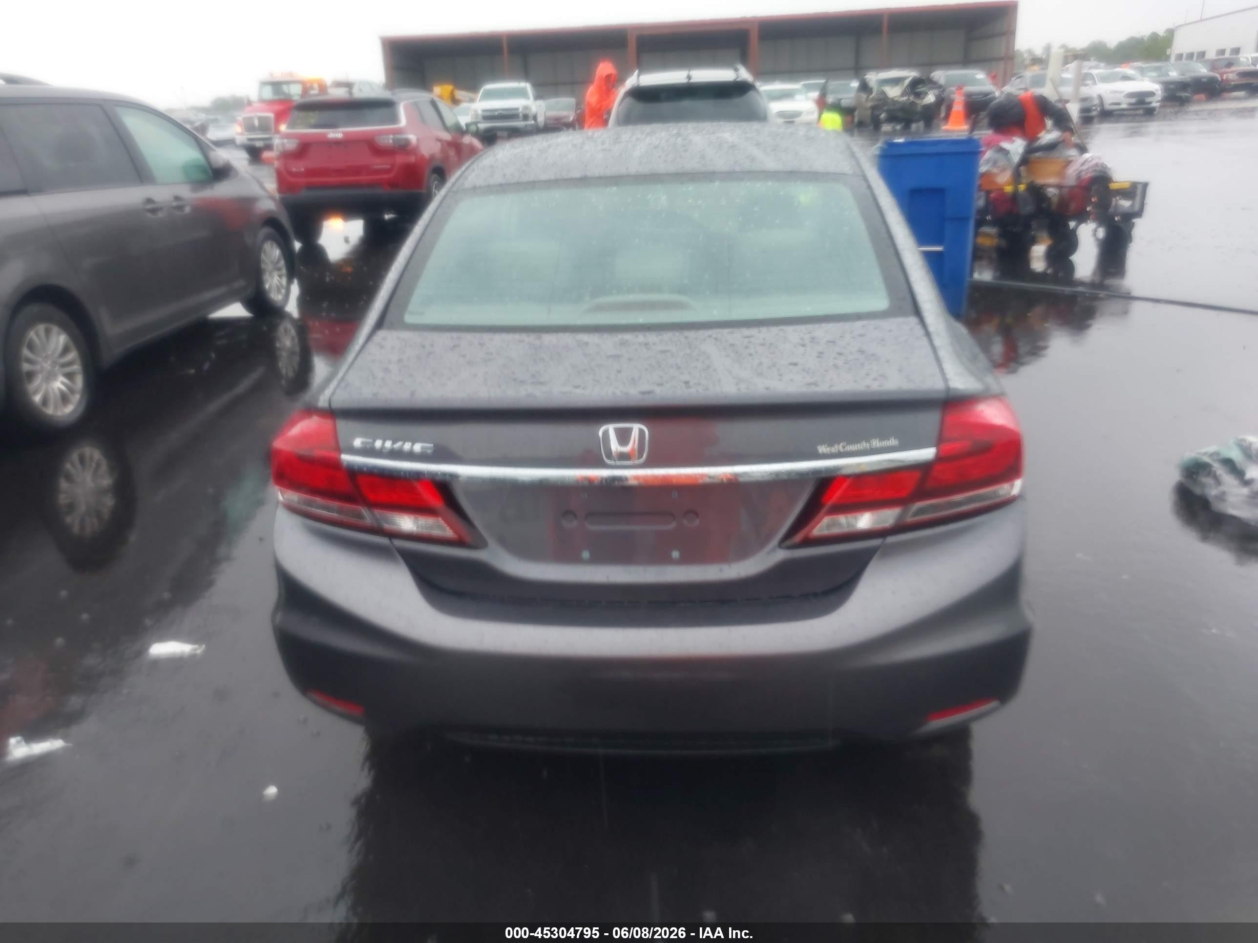 2015 Honda Civic Lx Серый vin: 19XFB2F54FE066893