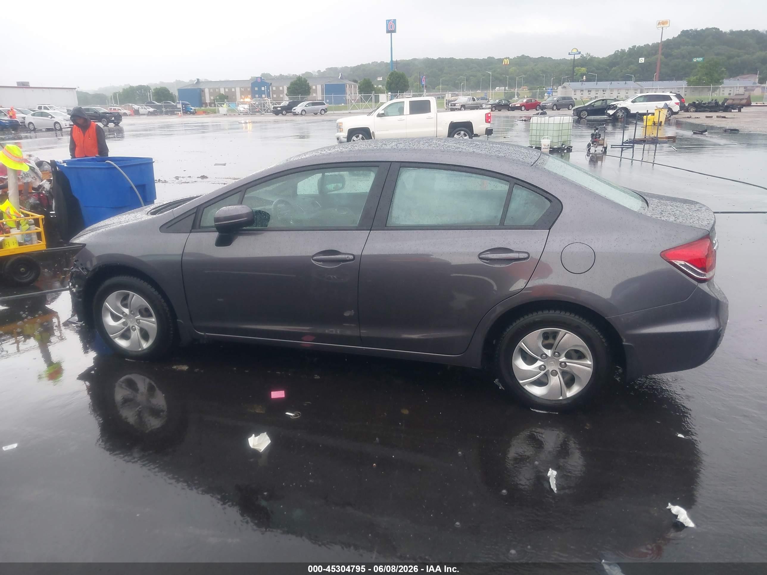 2015 Honda Civic Lx Серый vin: 19XFB2F54FE066893