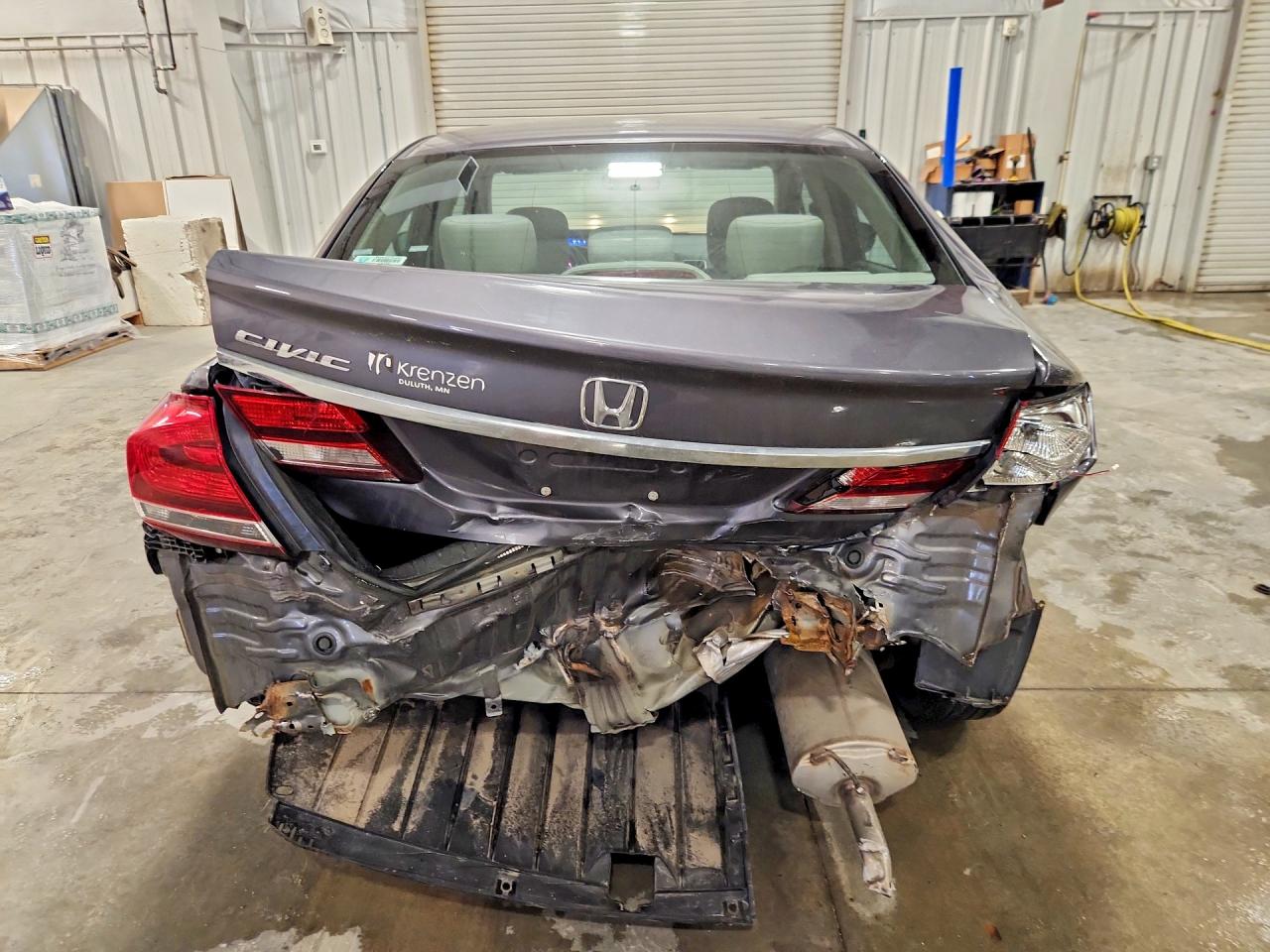 2015 Honda Civic Lx Gray vin: 19XFB2F54FE072029