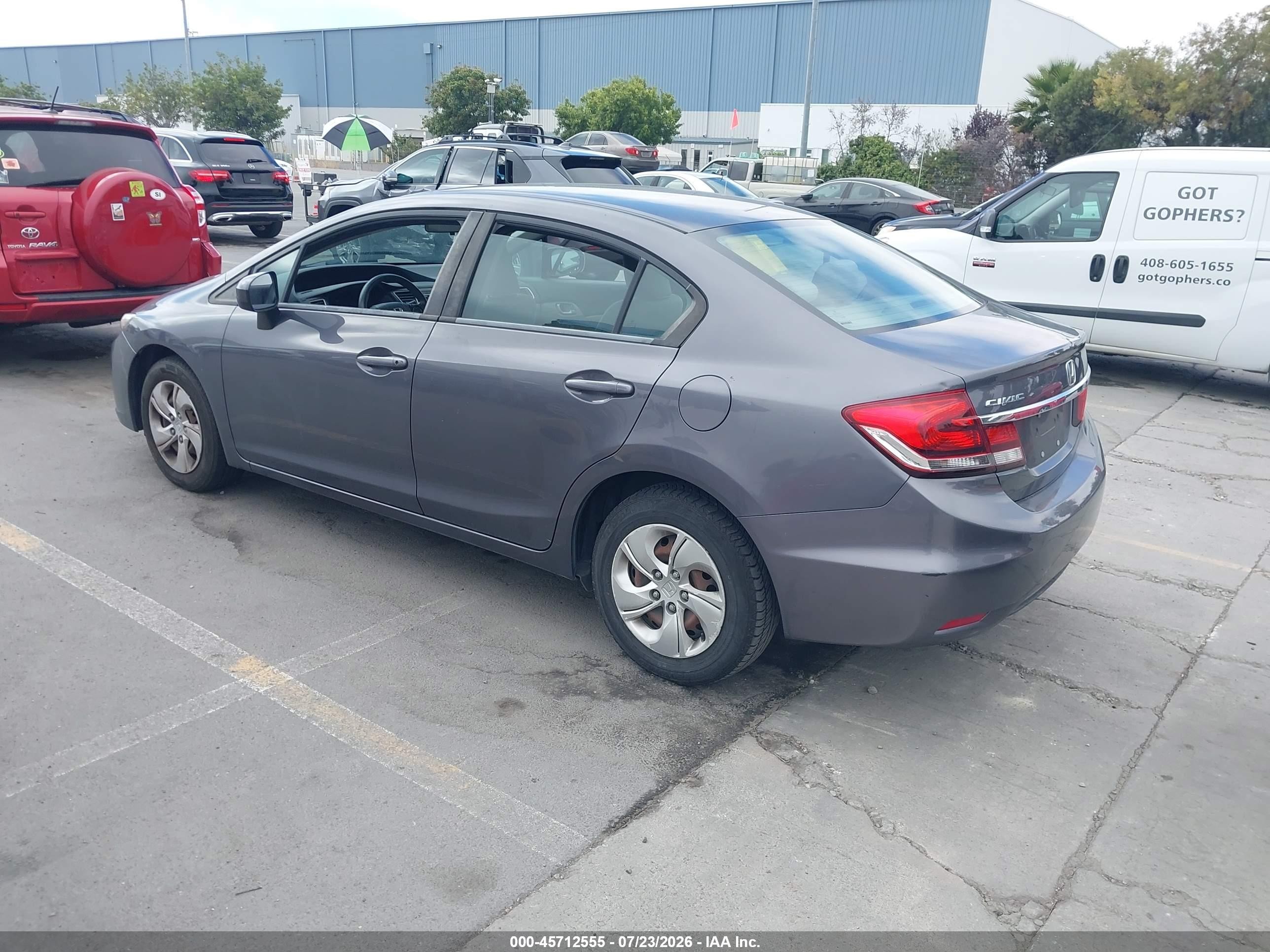 2015 Honda Civic Lx Gray vin: 19XFB2F54FE079806