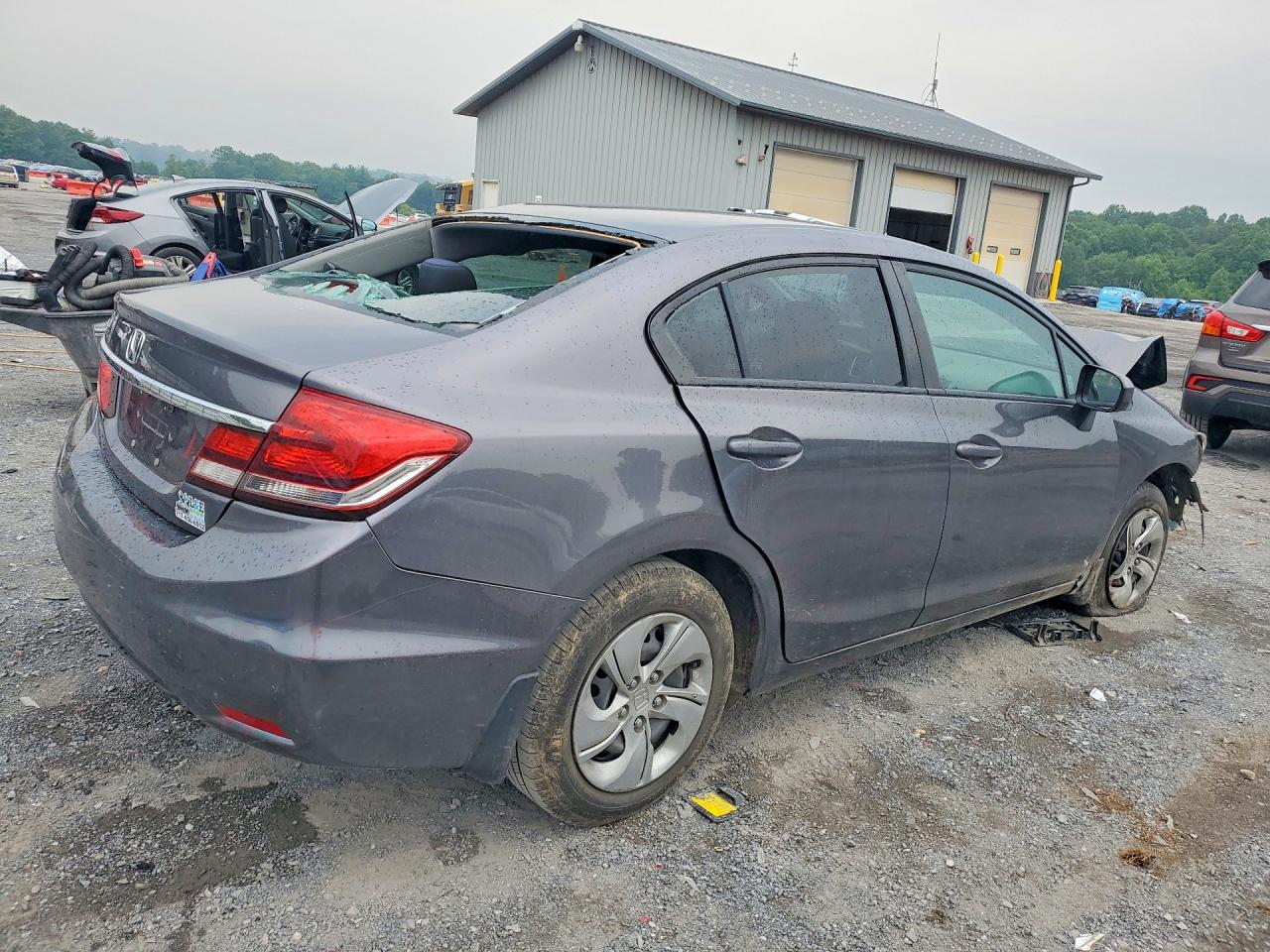 2015 Honda Civic Lx Gray vin: 19XFB2F54FE081619