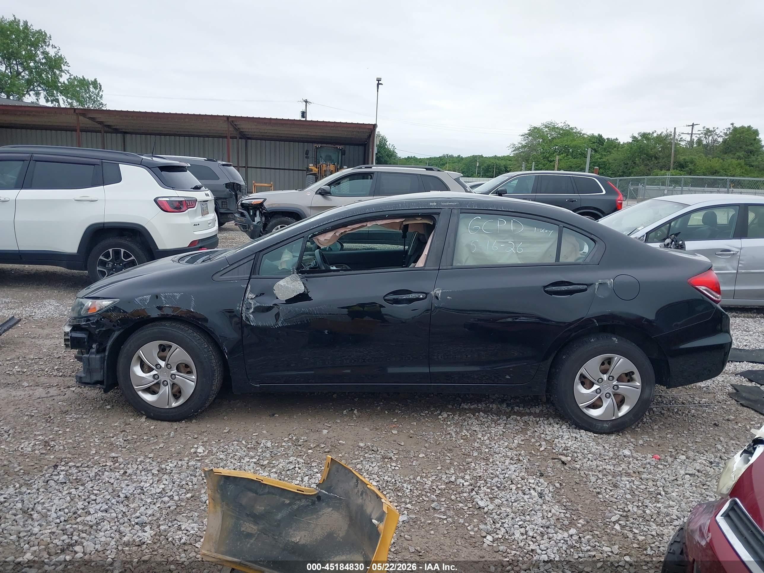 2015 Honda Civic Lx Black vin: 19XFB2F54FE091308
