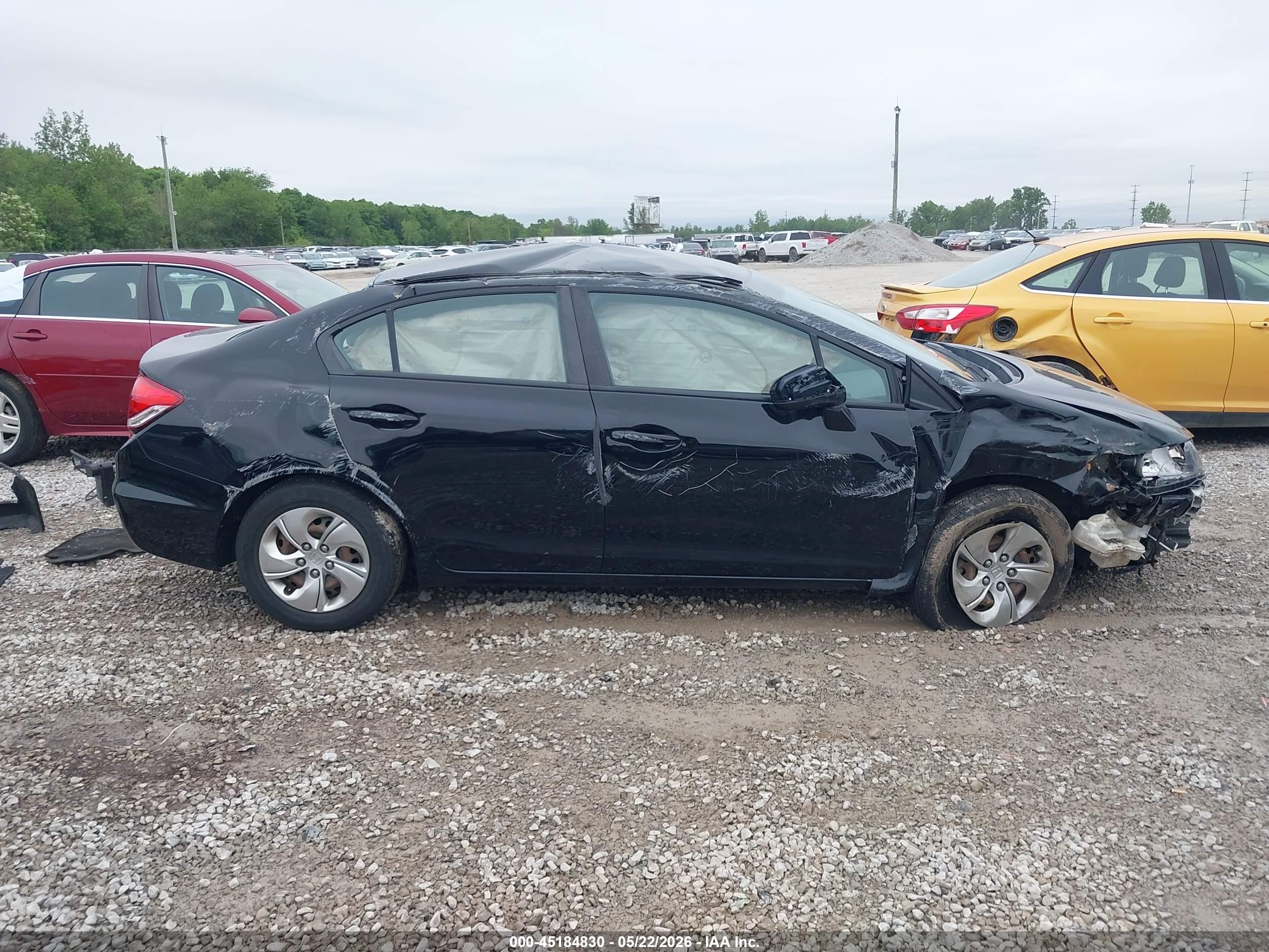 2015 Honda Civic Lx Black vin: 19XFB2F54FE091308