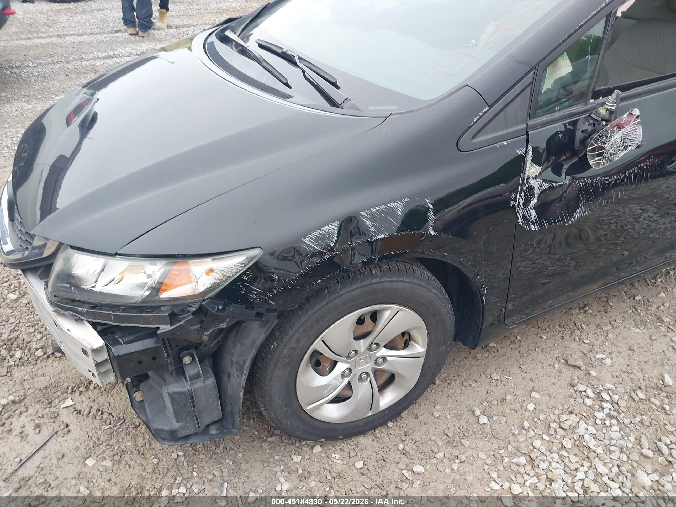 2015 Honda Civic Lx Black vin: 19XFB2F54FE091308