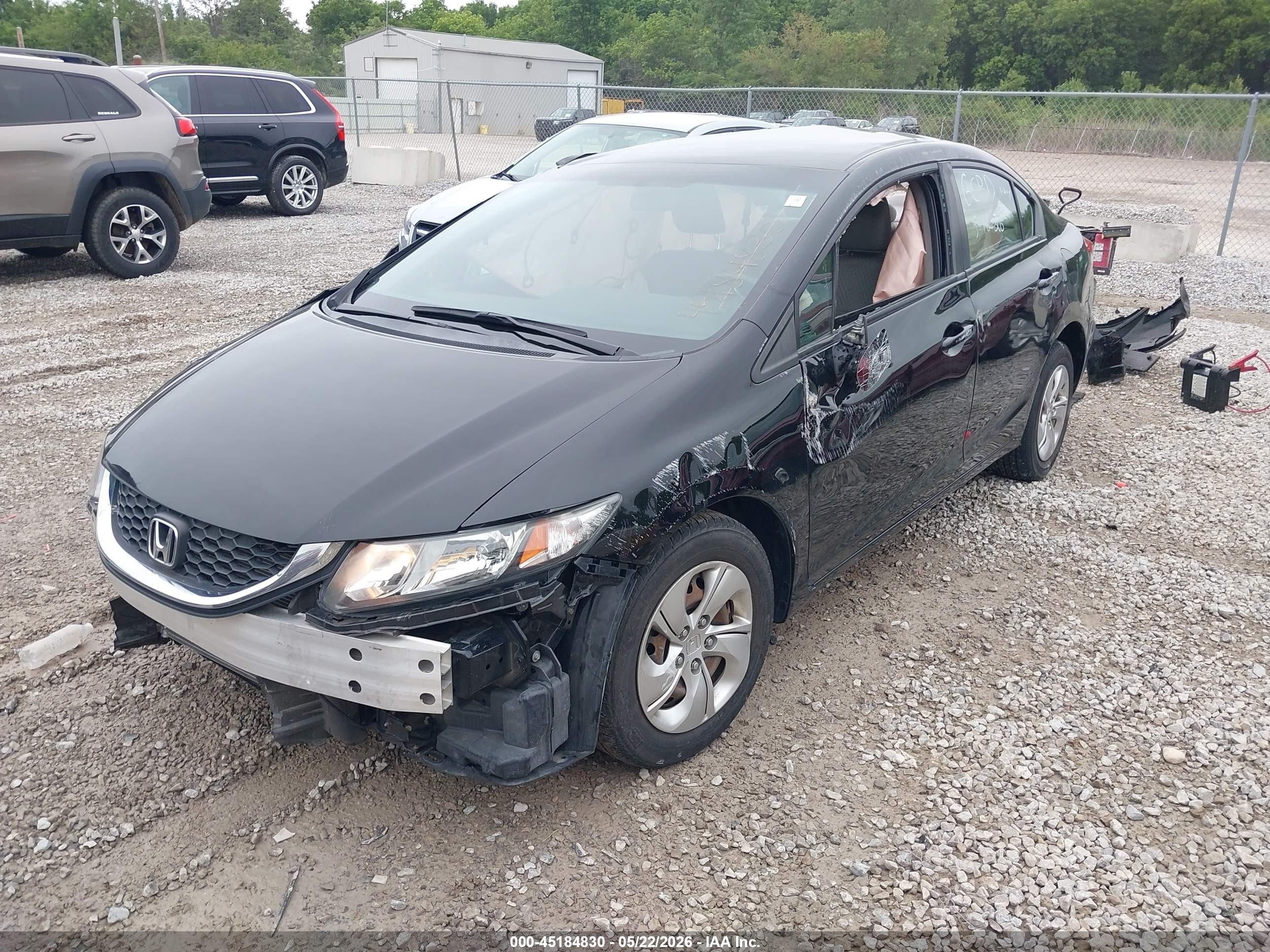 2015 Honda Civic Lx Black vin: 19XFB2F54FE091308