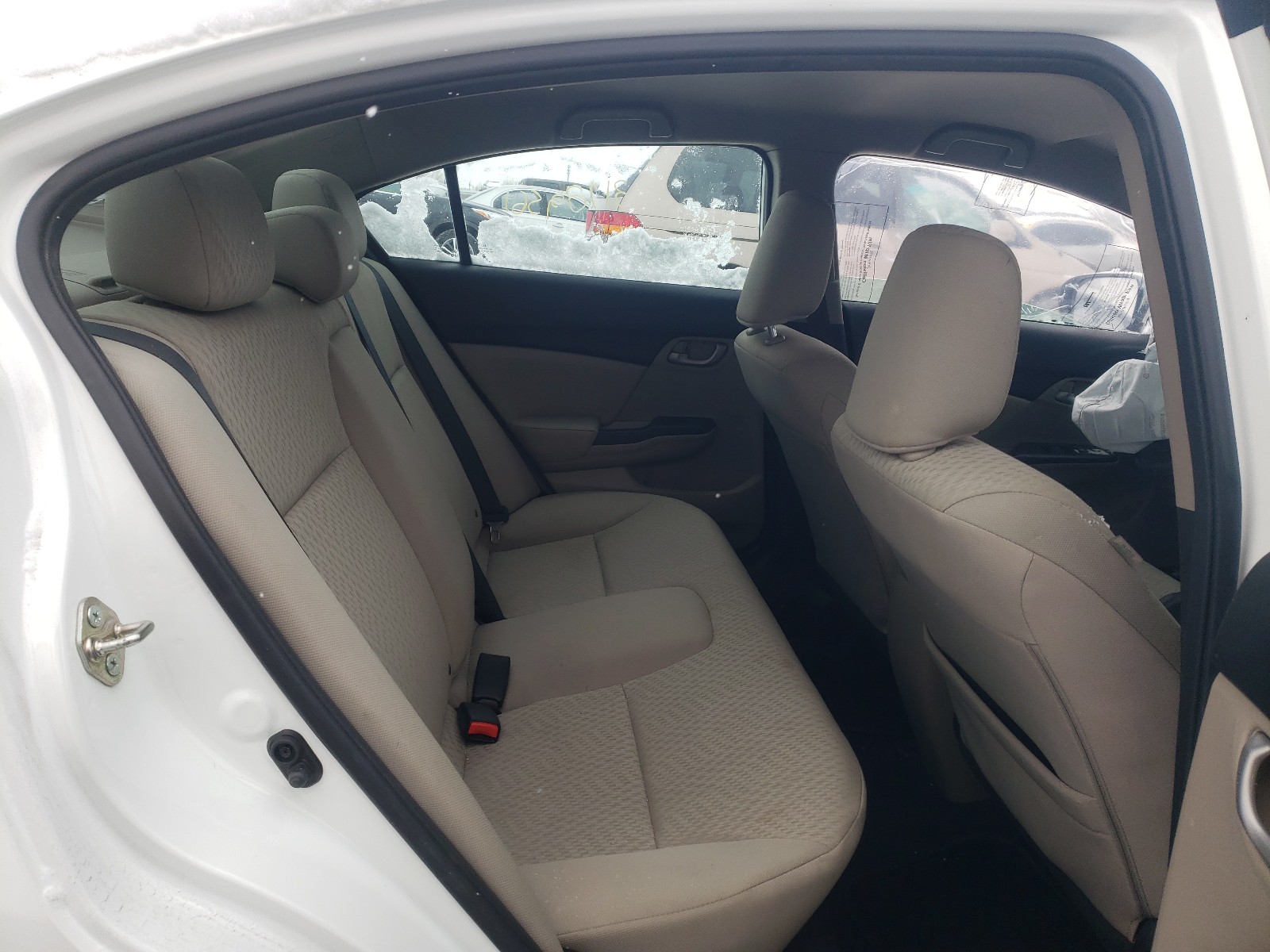 2015 Honda Civic Lx White vin: 19XFB2F54FE092443