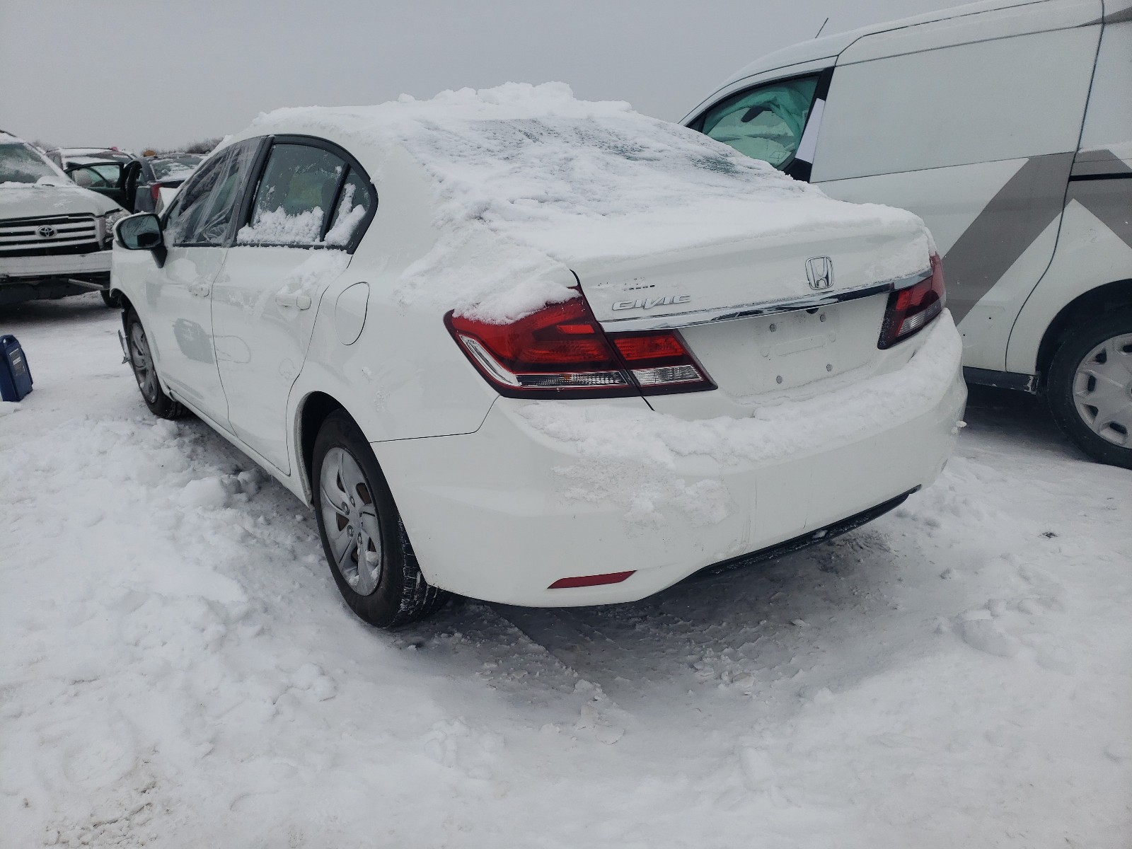 2015 Honda Civic Lx White vin: 19XFB2F54FE092443