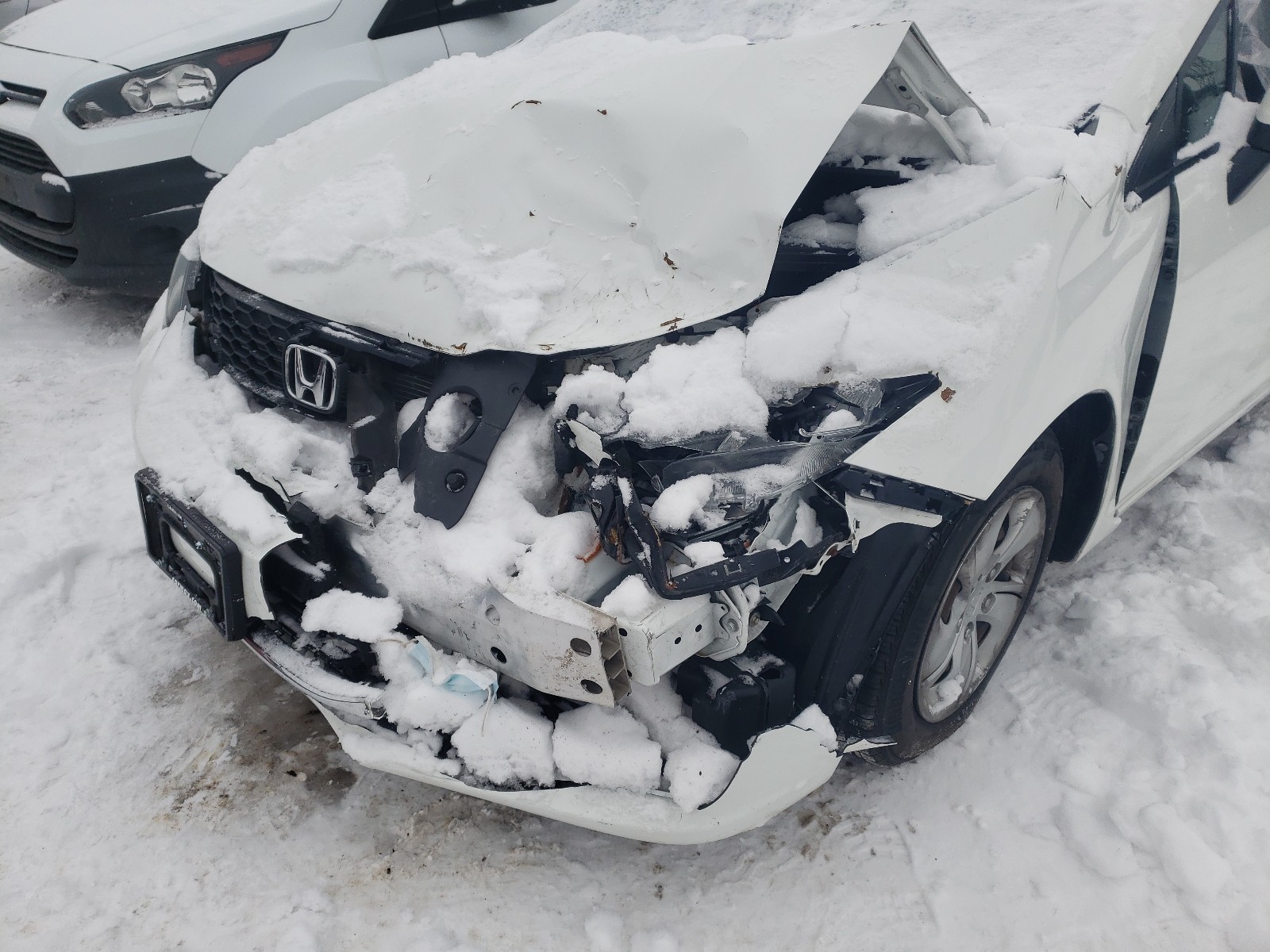 2015 Honda Civic Lx White vin: 19XFB2F54FE092443