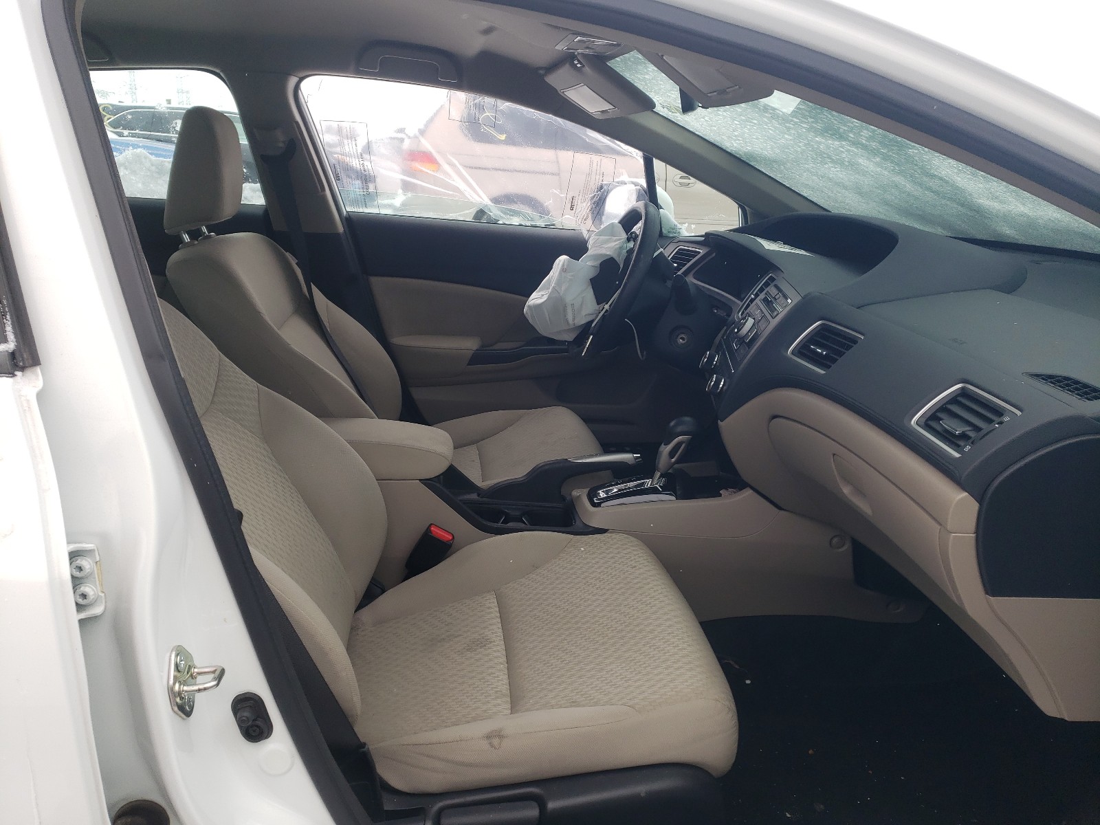 2015 Honda Civic Lx White vin: 19XFB2F54FE092443