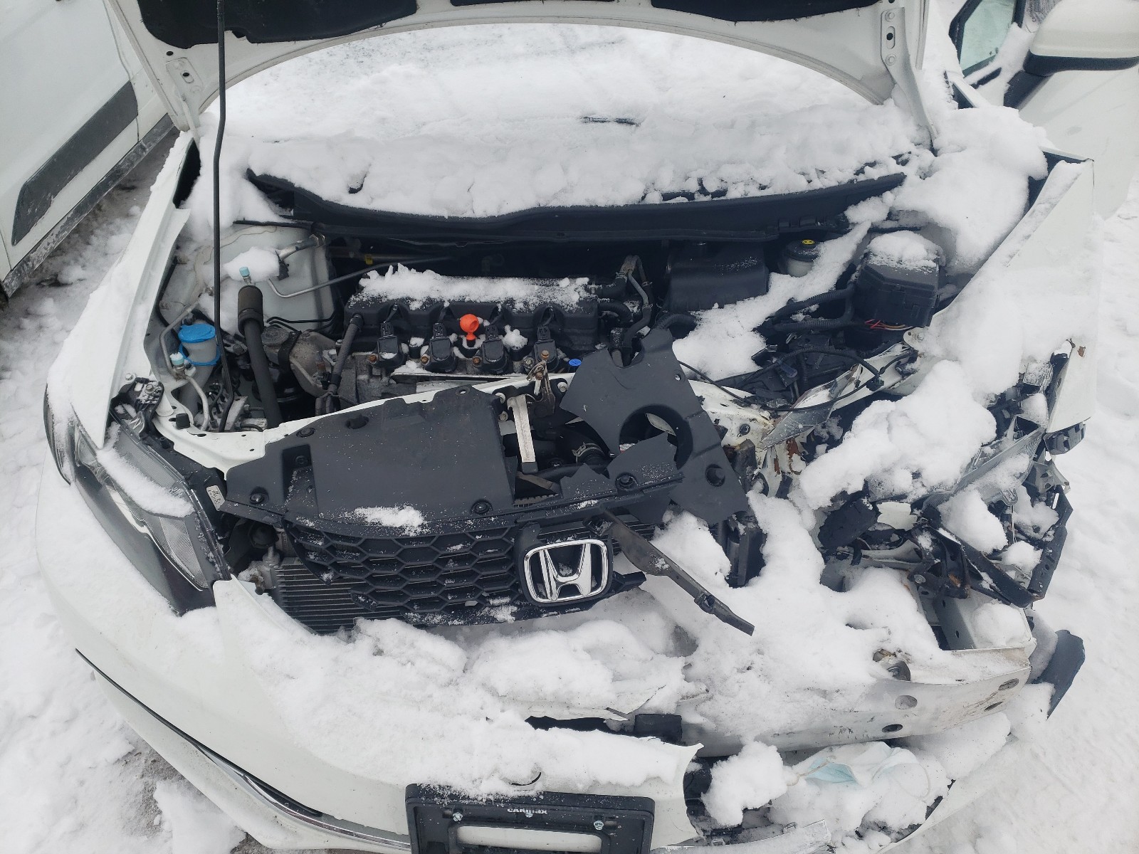 2015 Honda Civic Lx White vin: 19XFB2F54FE092443