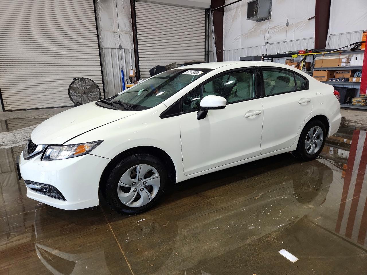 2015 Honda Civic Lx White vin: 19XFB2F54FE092443