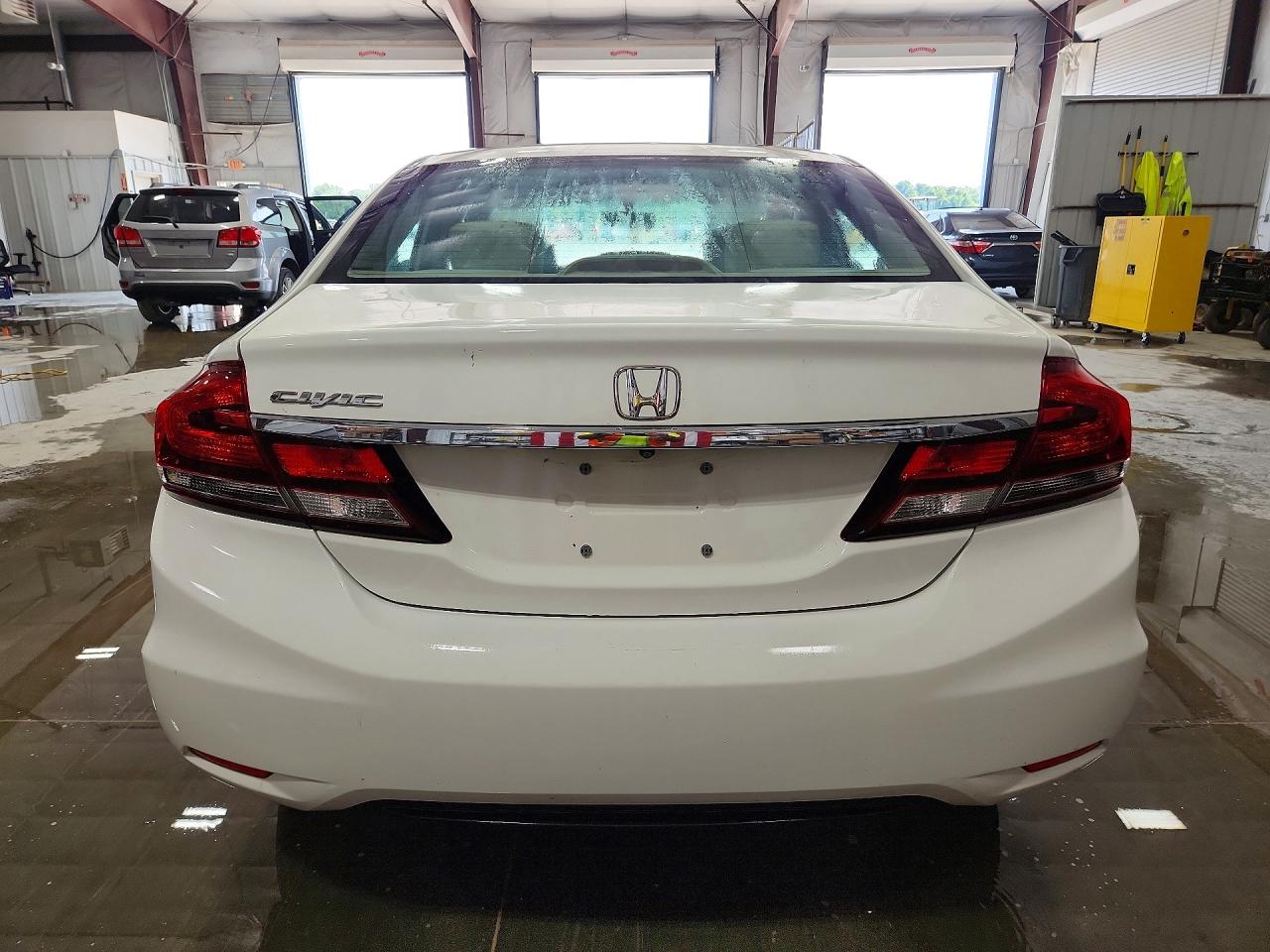 2015 Honda Civic Lx White vin: 19XFB2F54FE092443