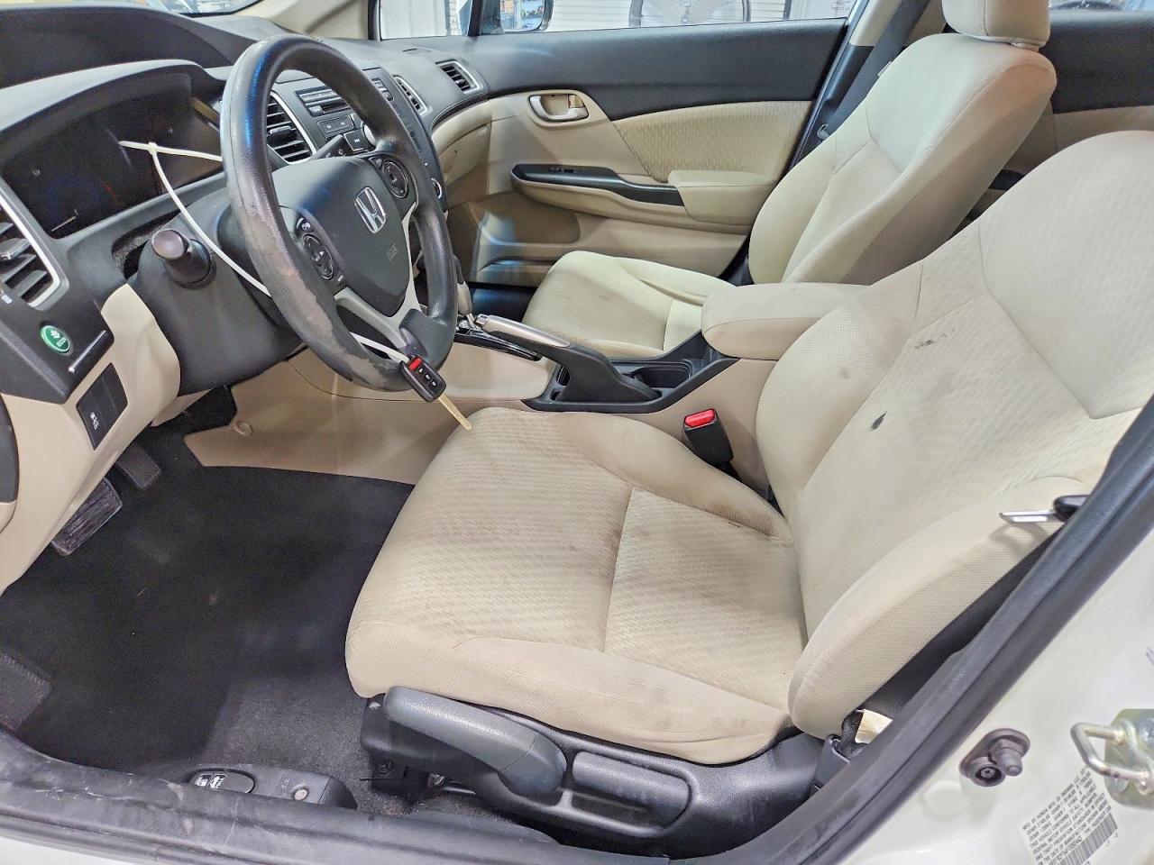 2015 Honda Civic Lx White vin: 19XFB2F54FE092443