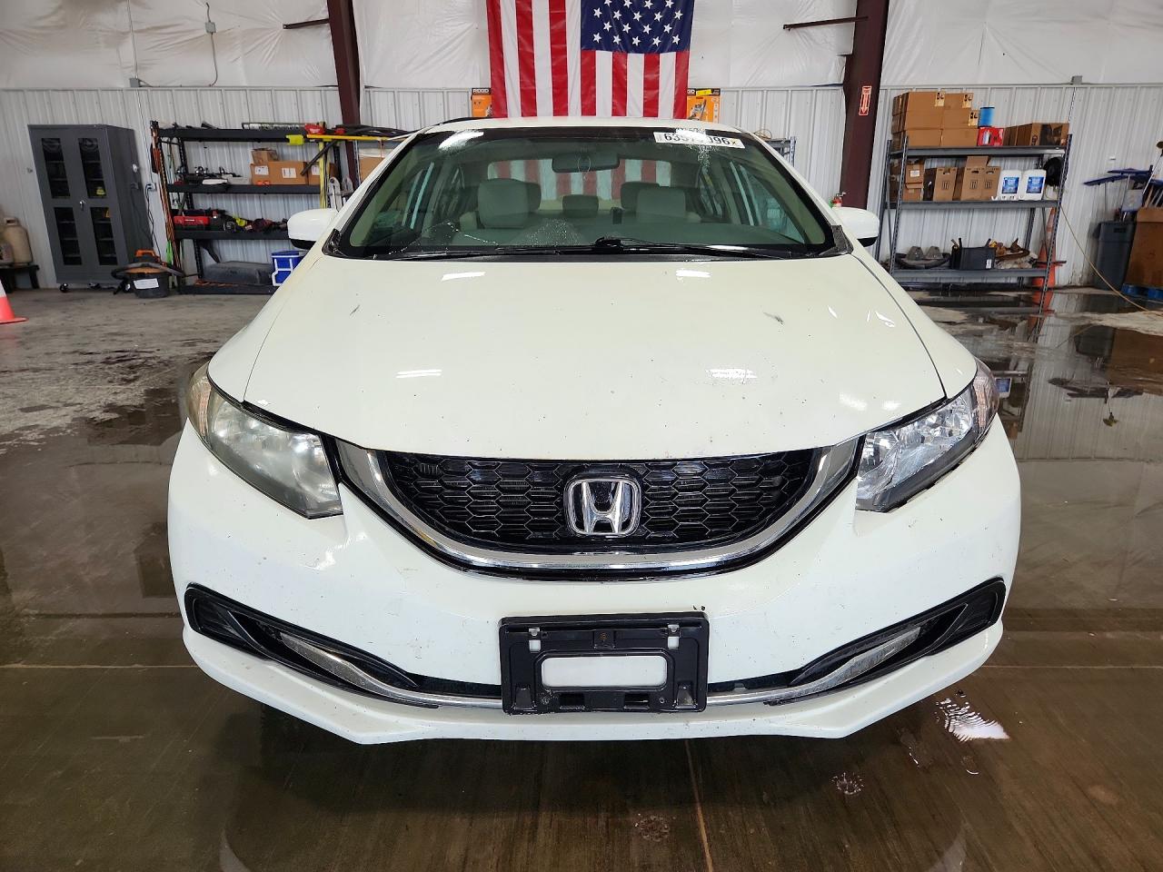 2015 Honda Civic Lx White vin: 19XFB2F54FE092443
