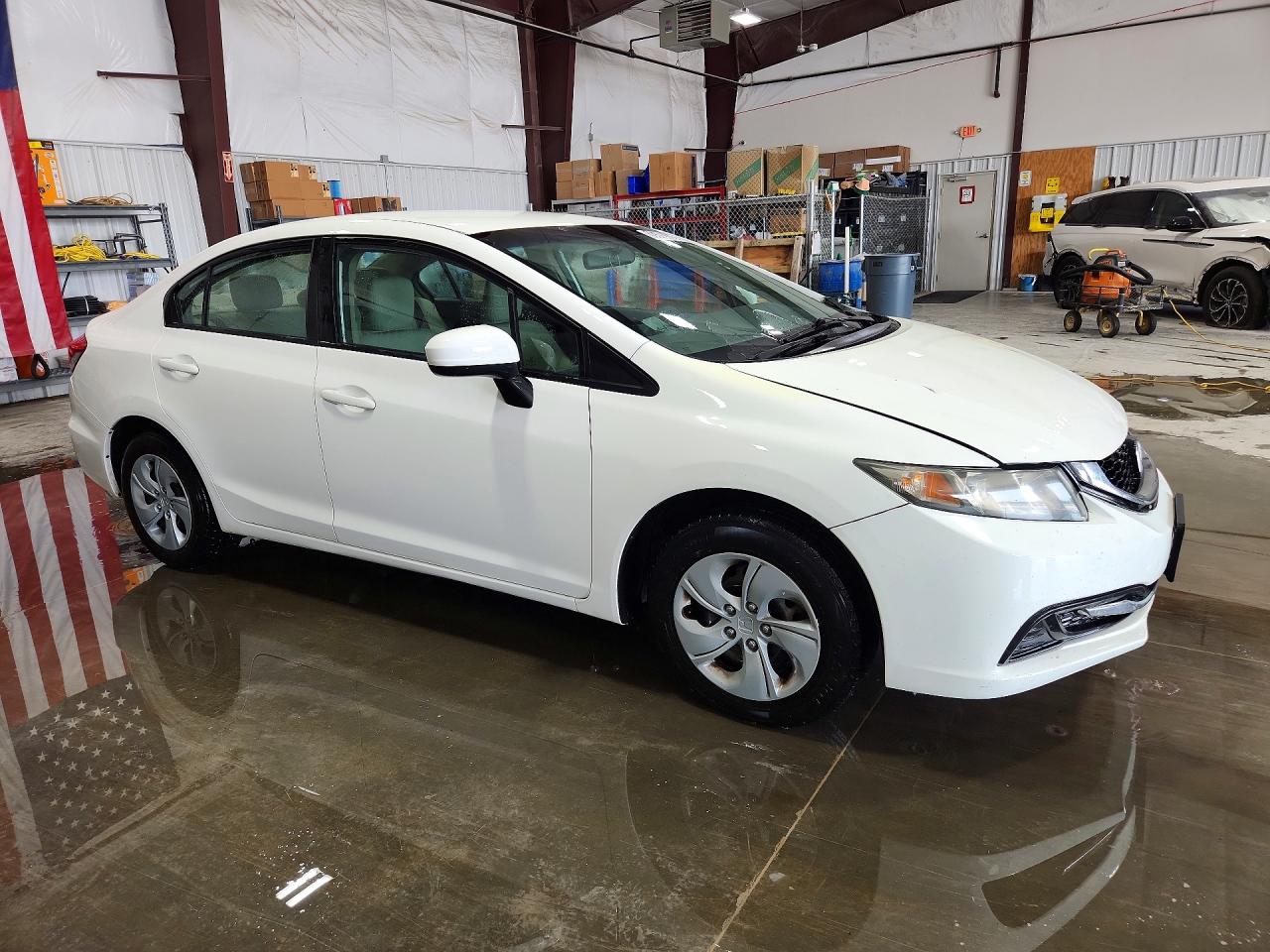 2015 Honda Civic Lx White vin: 19XFB2F54FE092443
