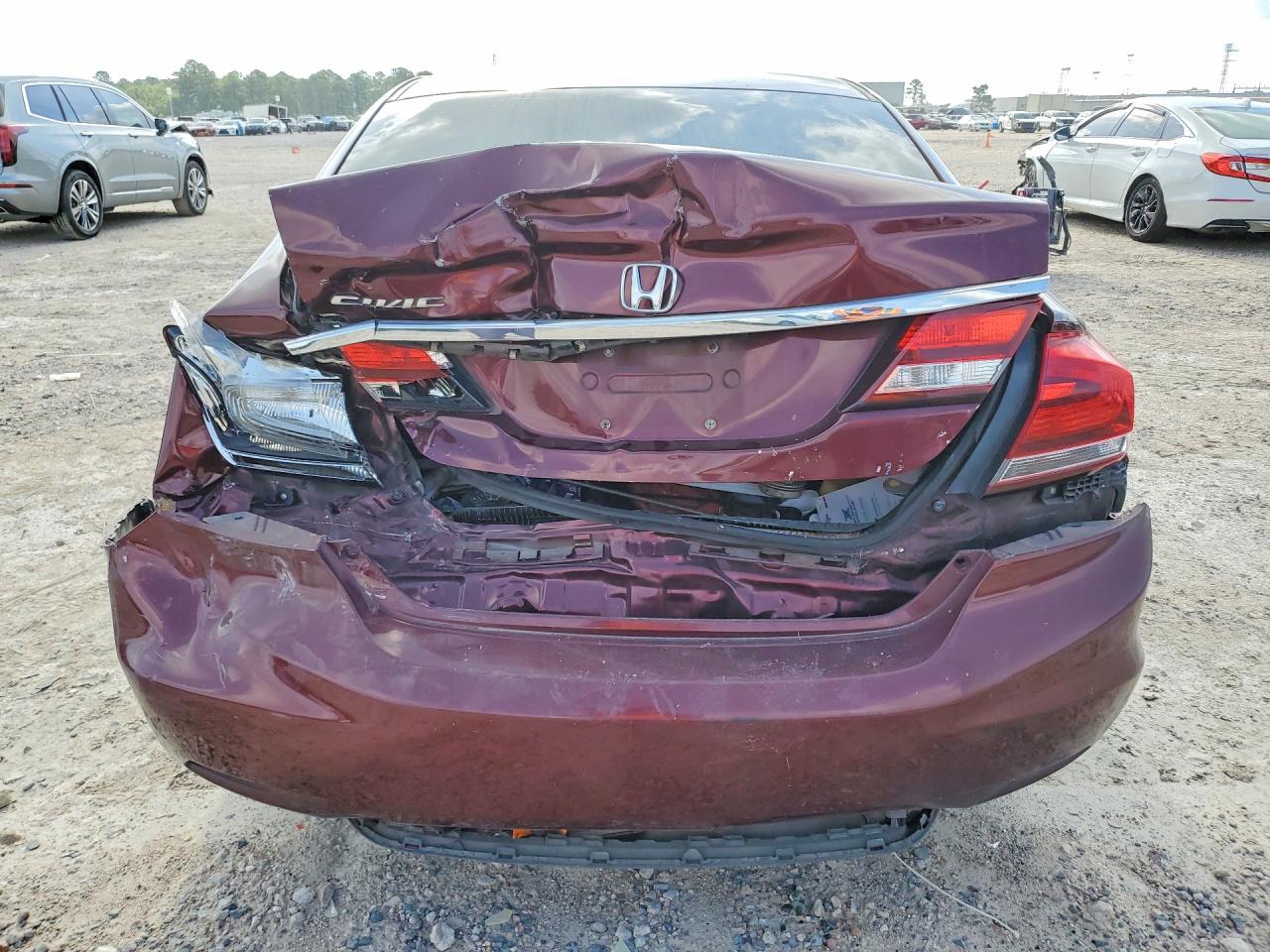 2015 Honda Civic Lx Burgundy vin: 19XFB2F54FE107068