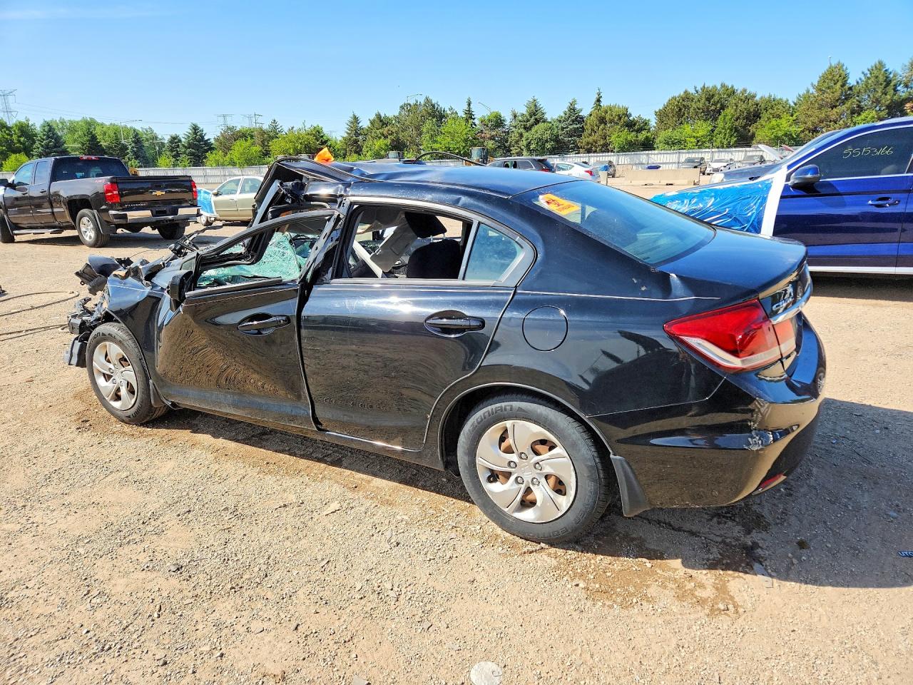 2015 Honda Civic Lx Black vin: 19XFB2F54FE109550