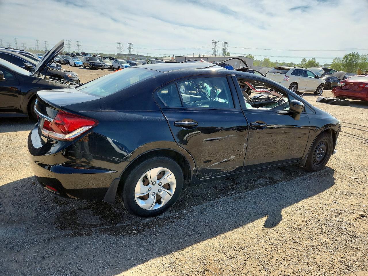 2015 Honda Civic Lx Black vin: 19XFB2F54FE109550