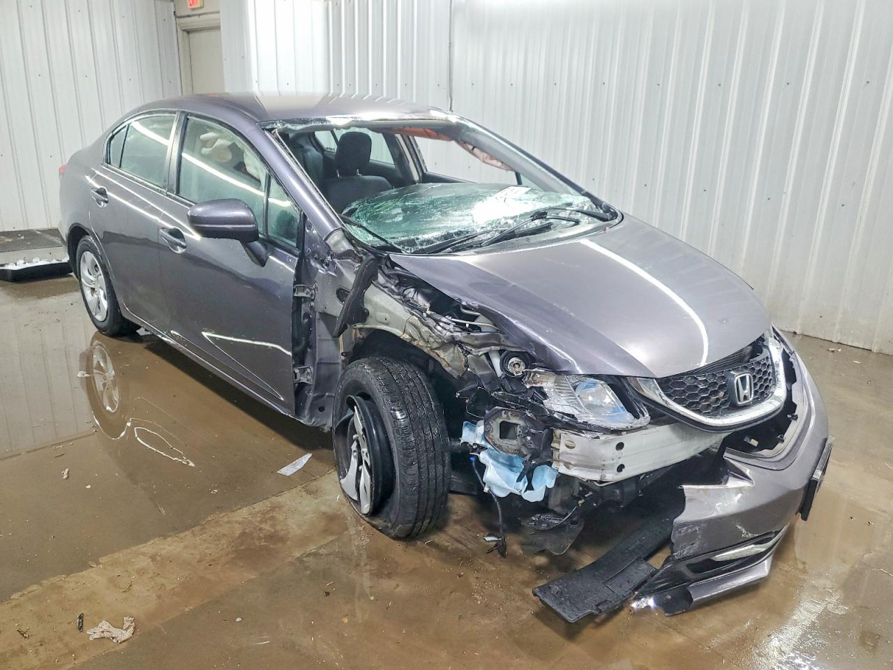 2015 Honda Civic Lx Gray vin: 19XFB2F54FE118491