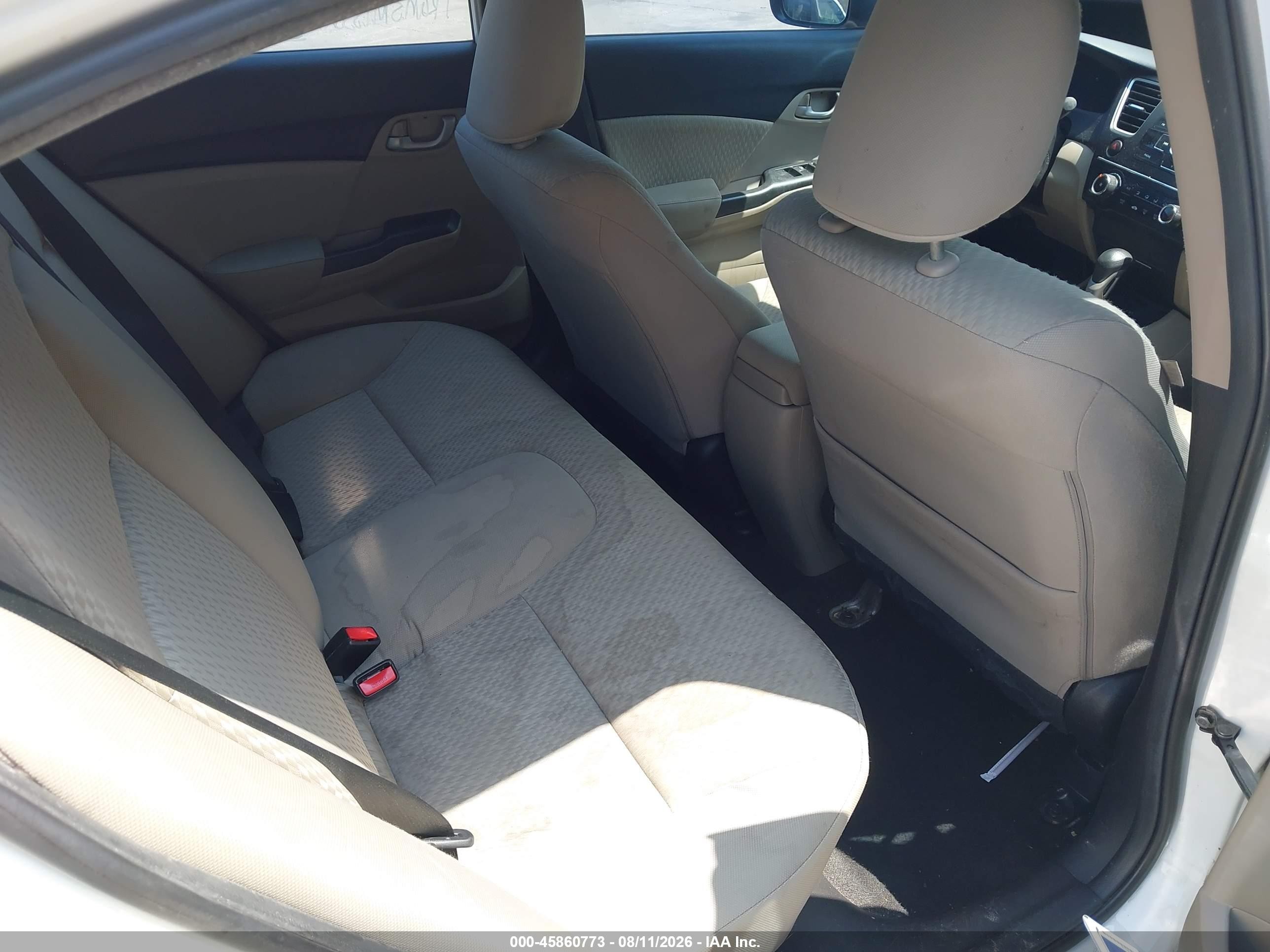 2015 Honda Civic Lx White vin: 19XFB2F54FE121939