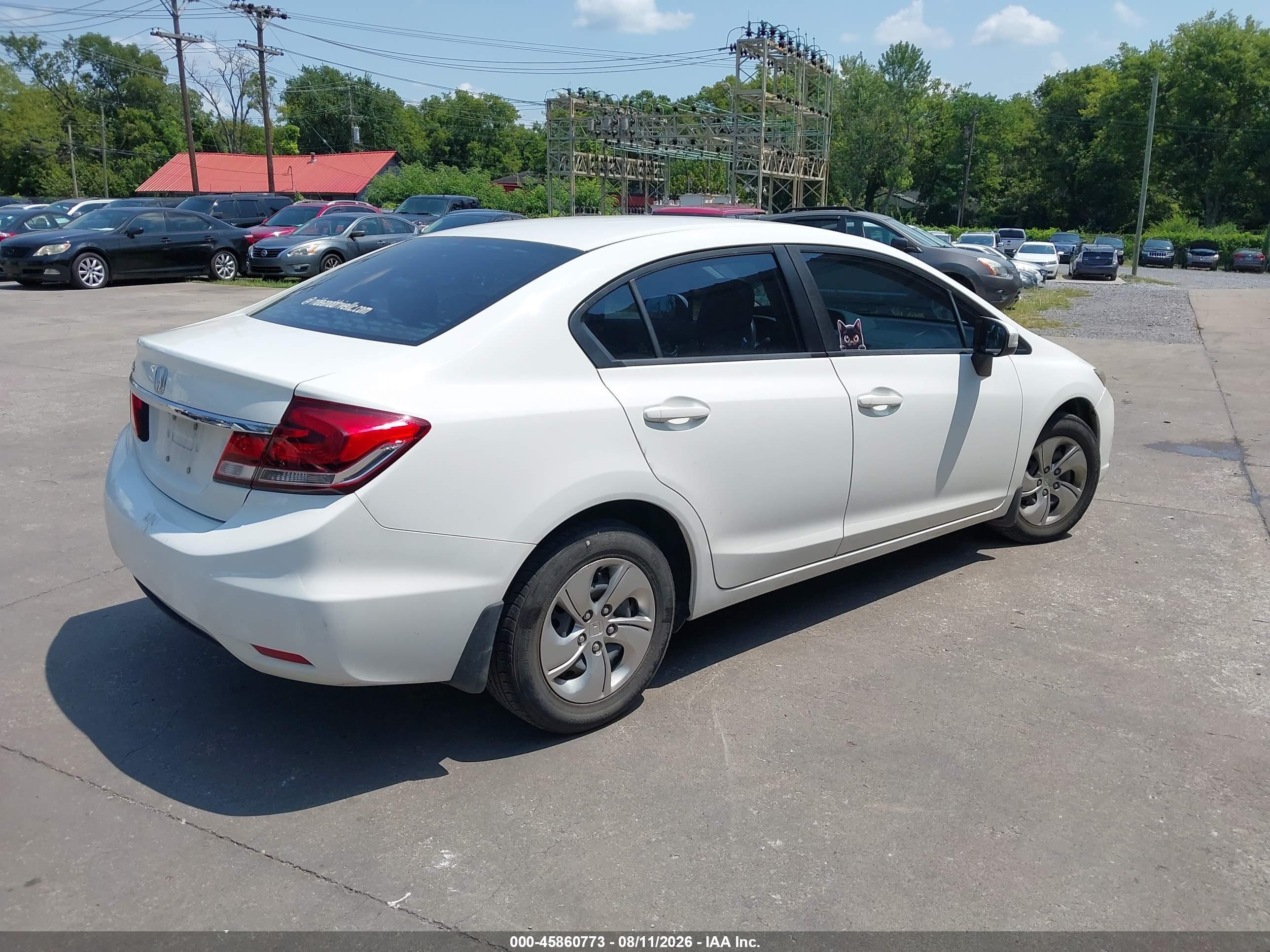 2015 Honda Civic Lx White vin: 19XFB2F54FE121939