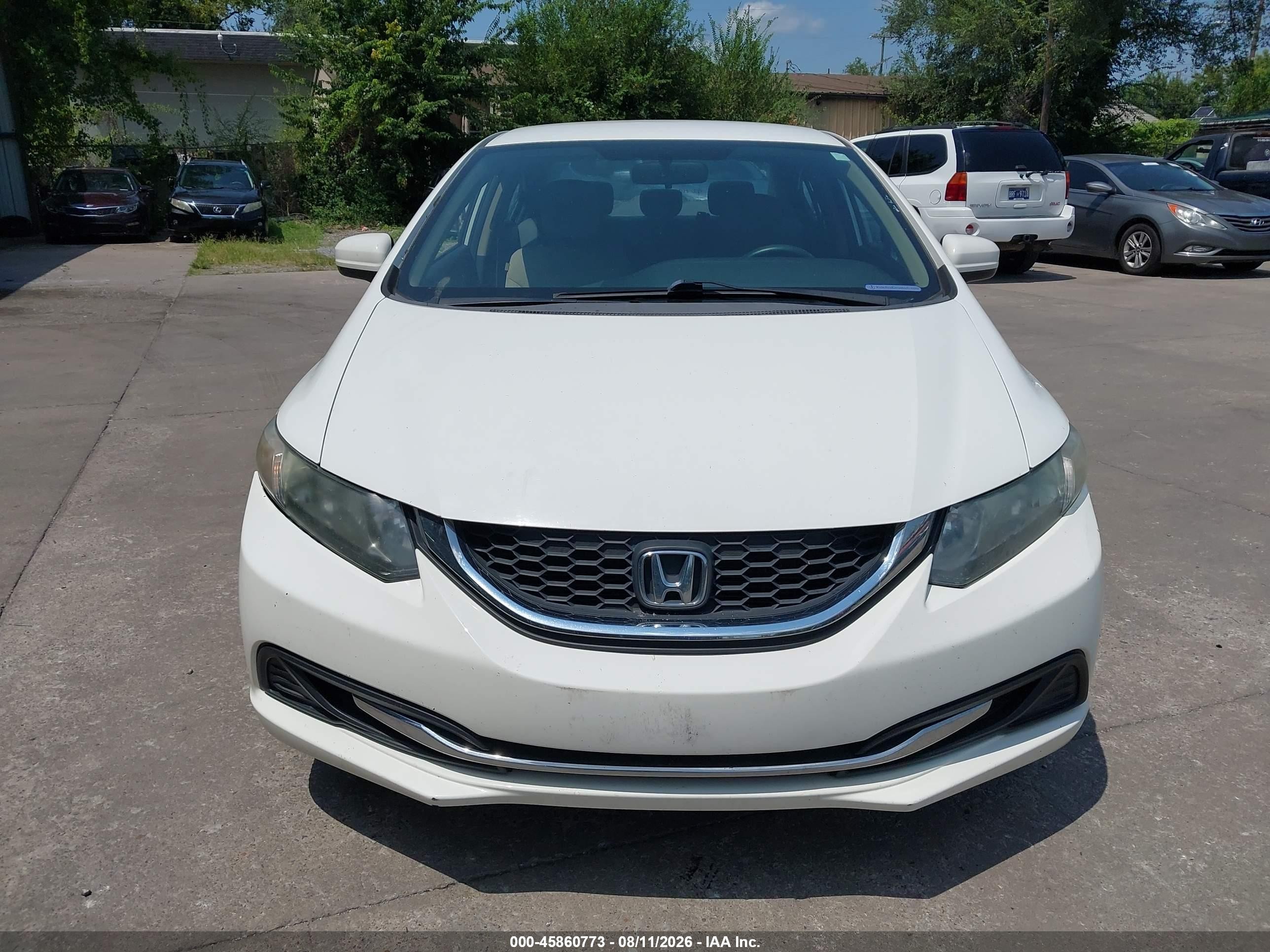 2015 Honda Civic Lx White vin: 19XFB2F54FE121939