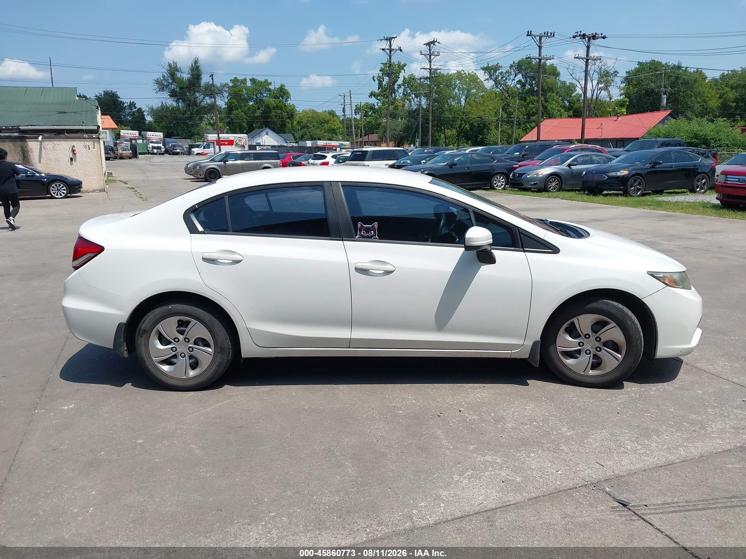 2015 Honda Civic Lx White vin: 19XFB2F54FE121939