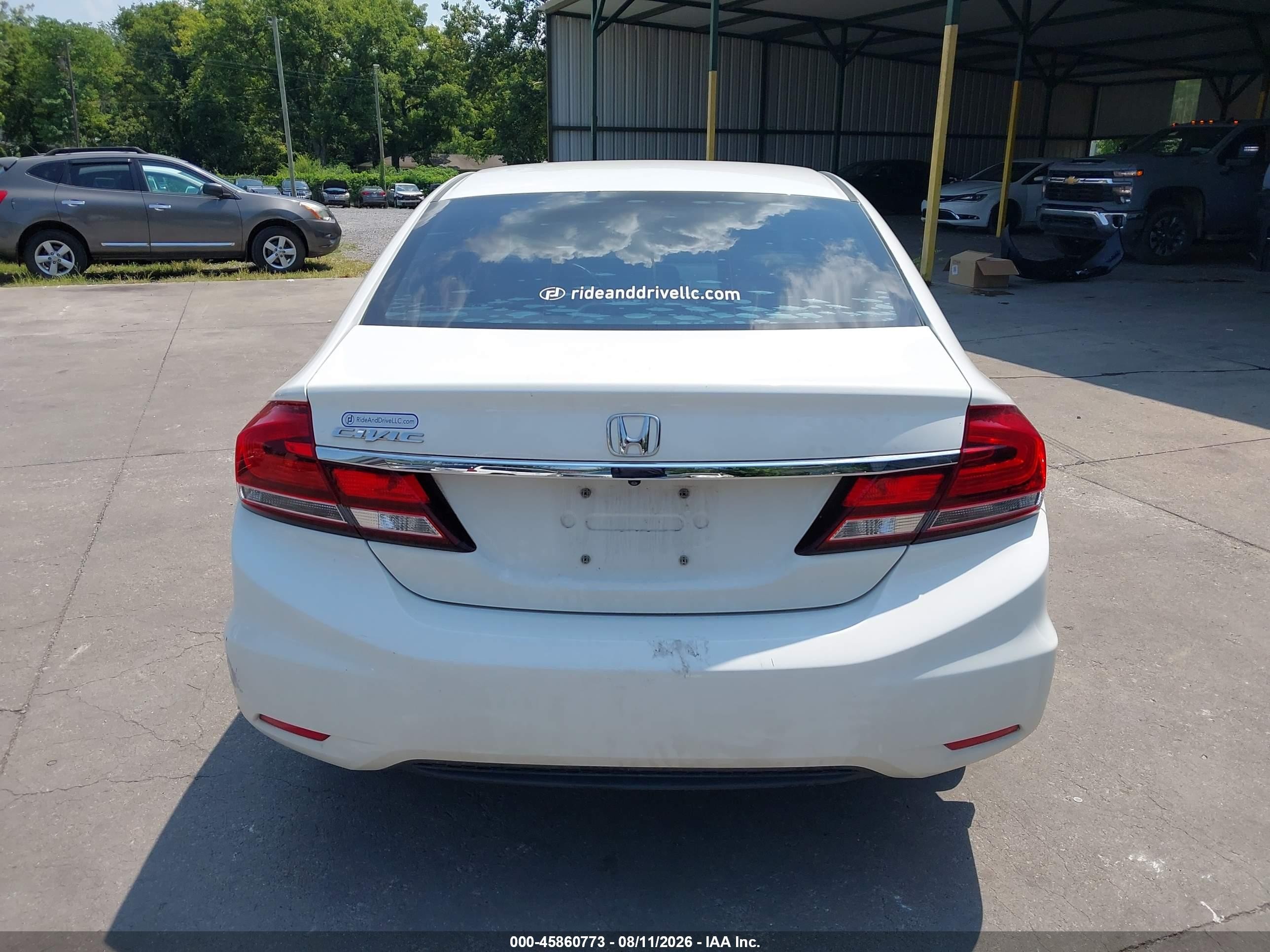 2015 Honda Civic Lx White vin: 19XFB2F54FE121939