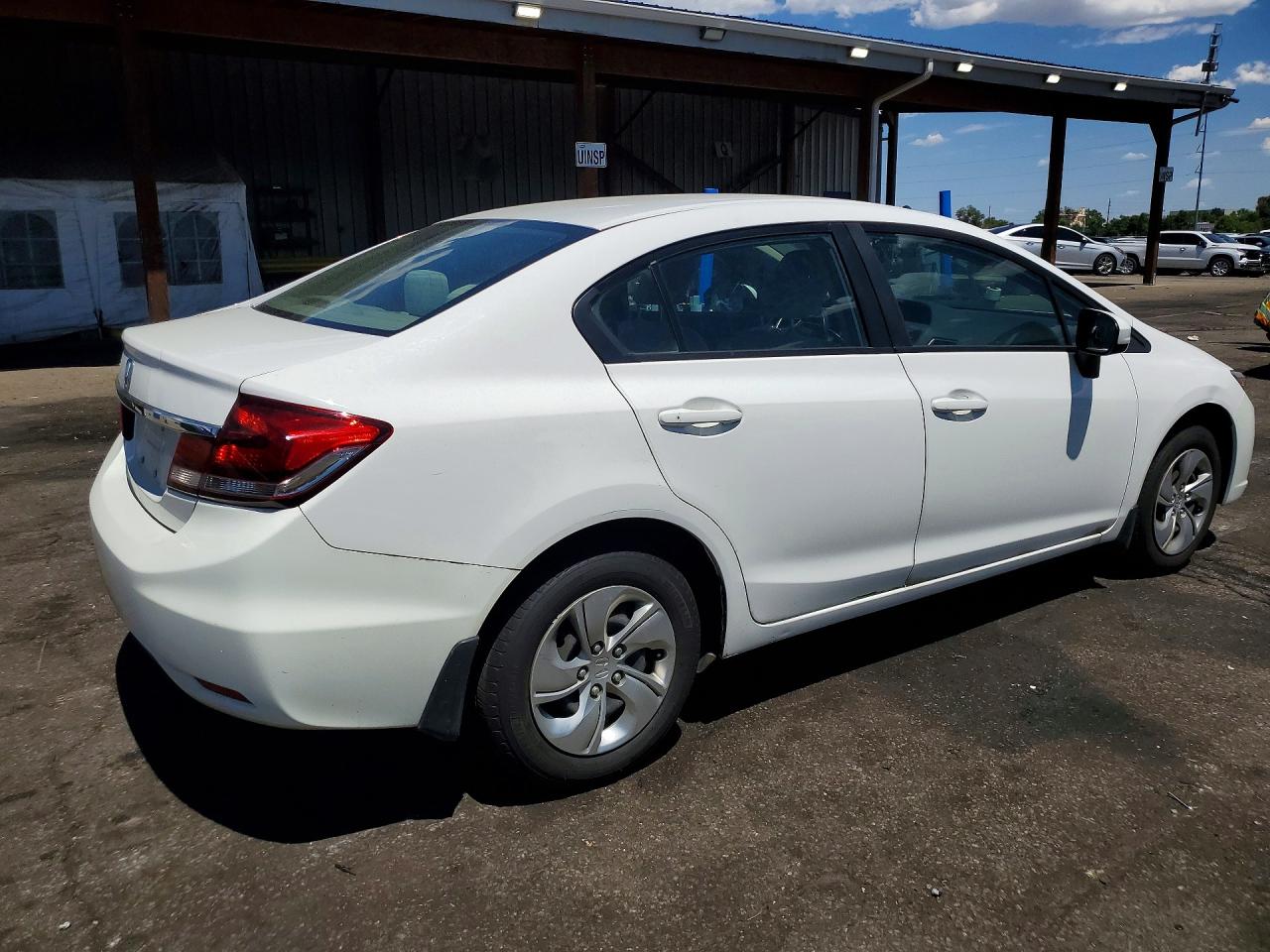 2015 Honda Civic Lx White vin: 19XFB2F54FE206814