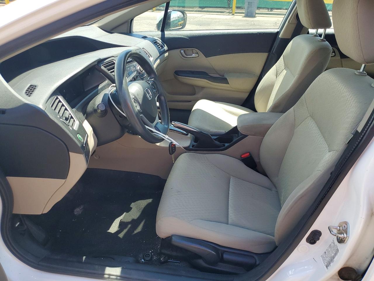 2015 Honda Civic Lx White vin: 19XFB2F54FE206814