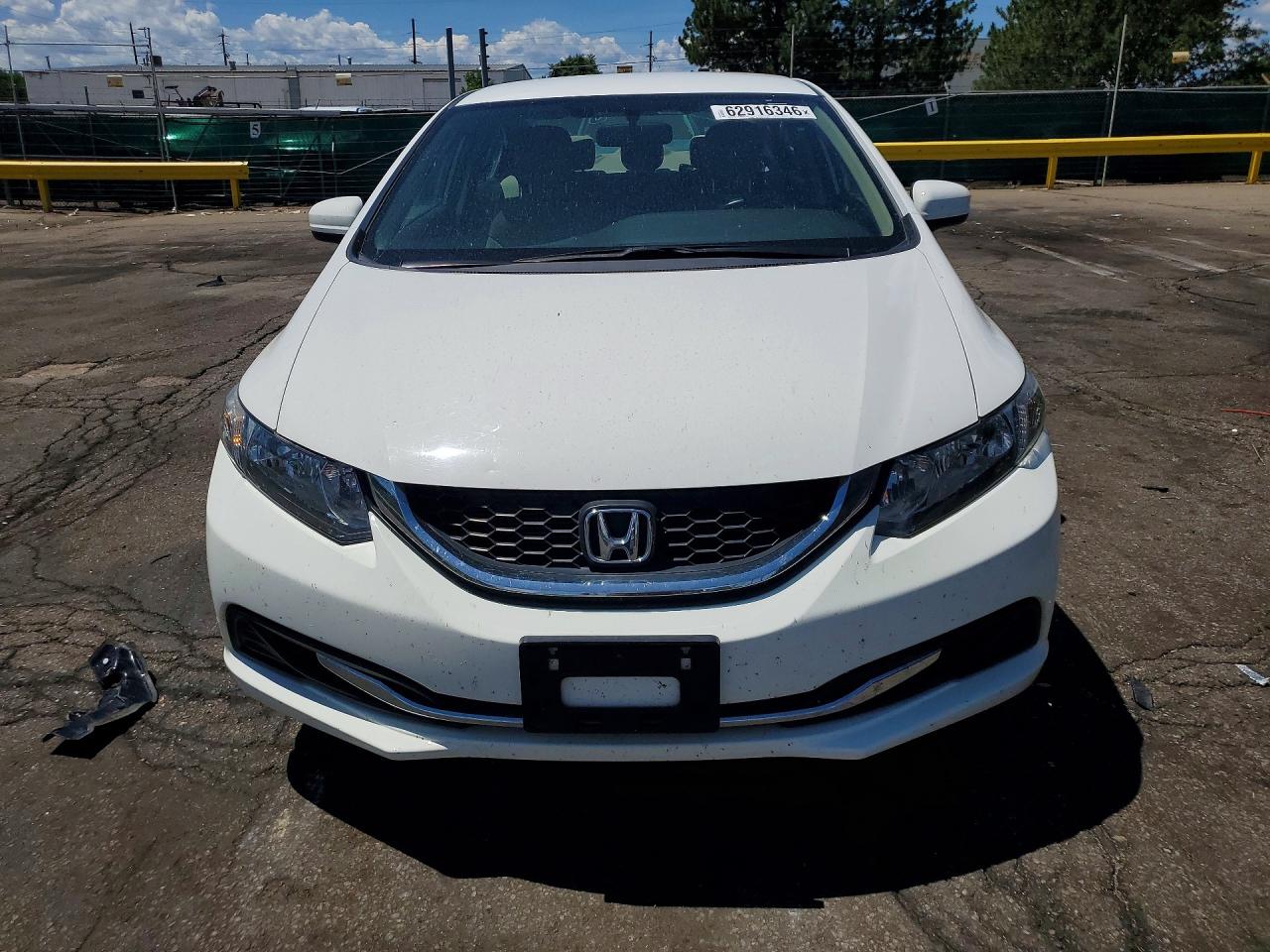 2015 Honda Civic Lx White vin: 19XFB2F54FE206814