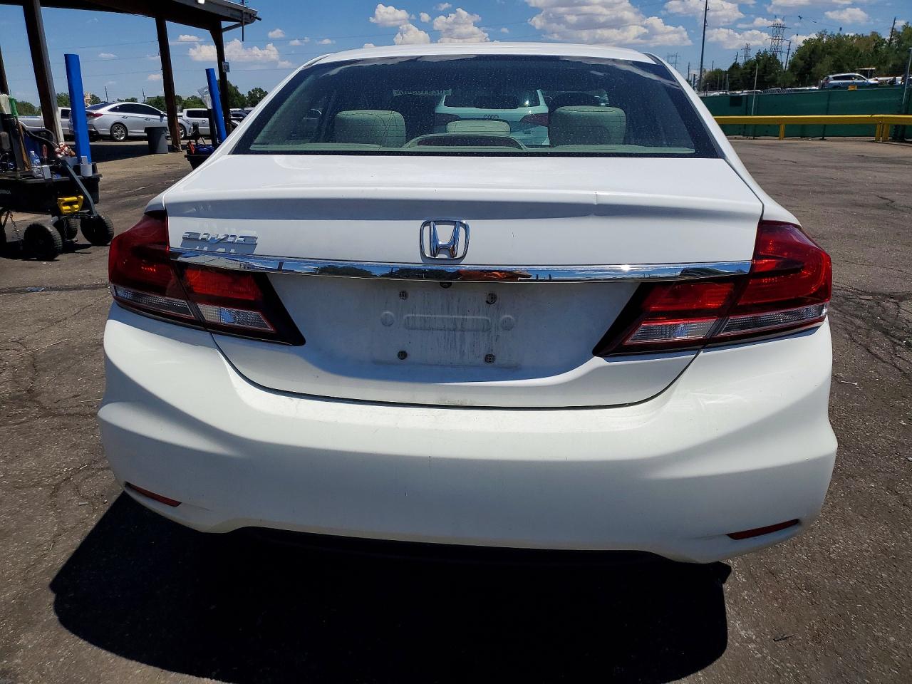 2015 Honda Civic Lx White vin: 19XFB2F54FE206814