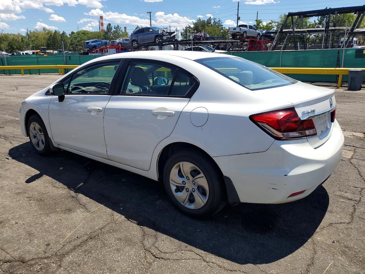 2015 Honda Civic Lx White vin: 19XFB2F54FE206814