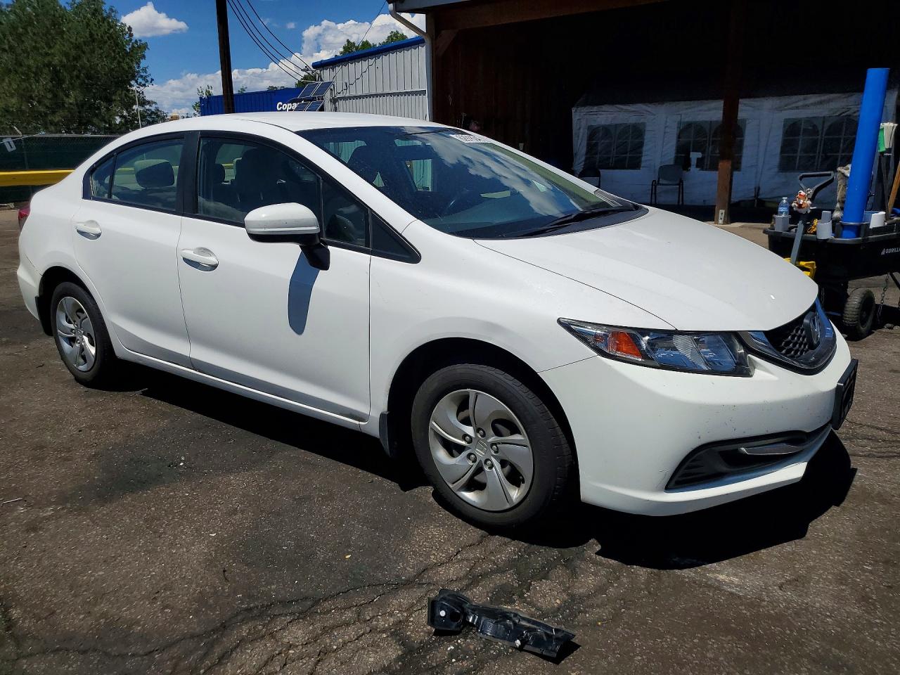 2015 Honda Civic Lx White vin: 19XFB2F54FE206814