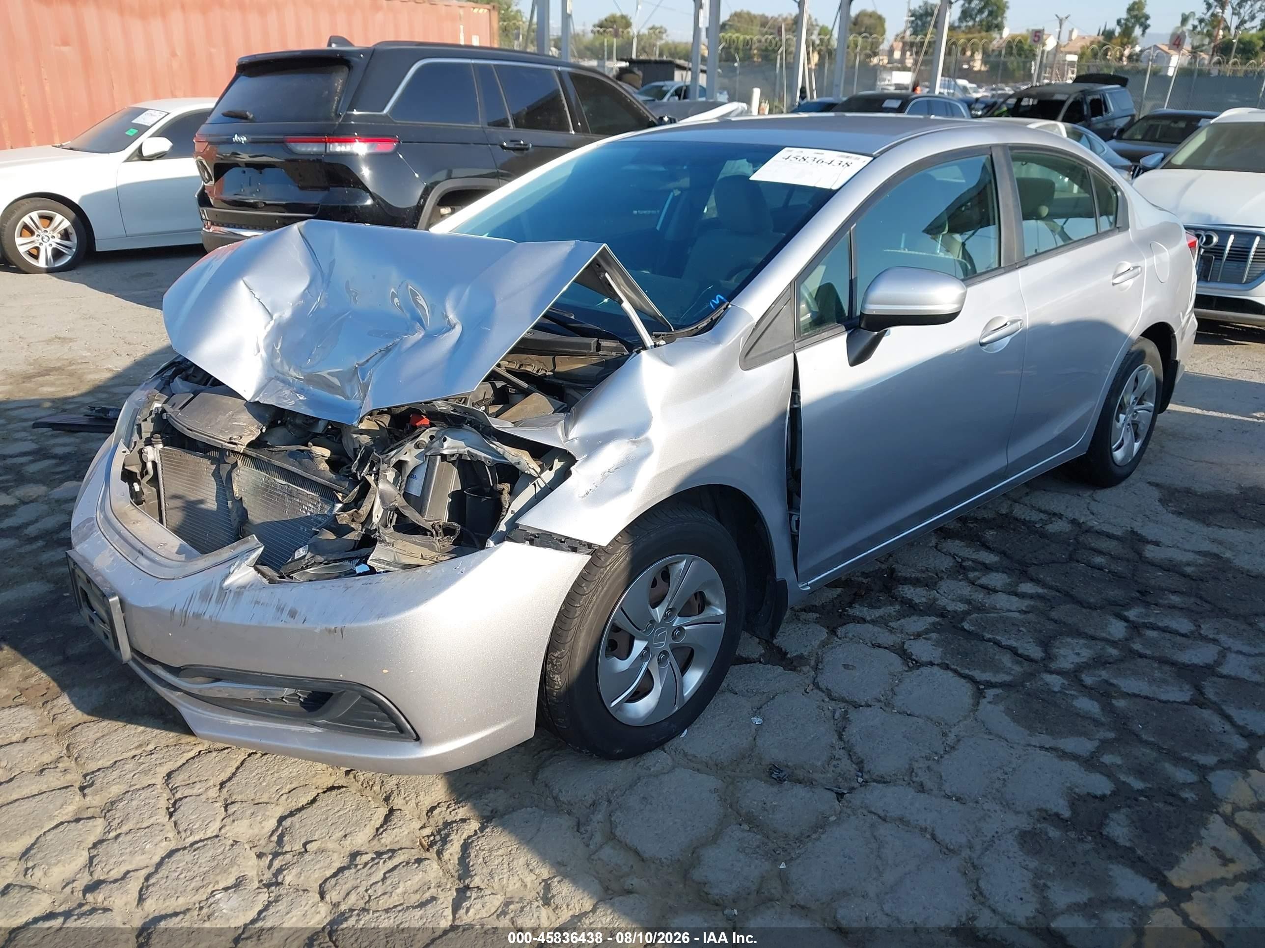 2015 Honda Civic Lx Серебряный vin: 19XFB2F54FE213827