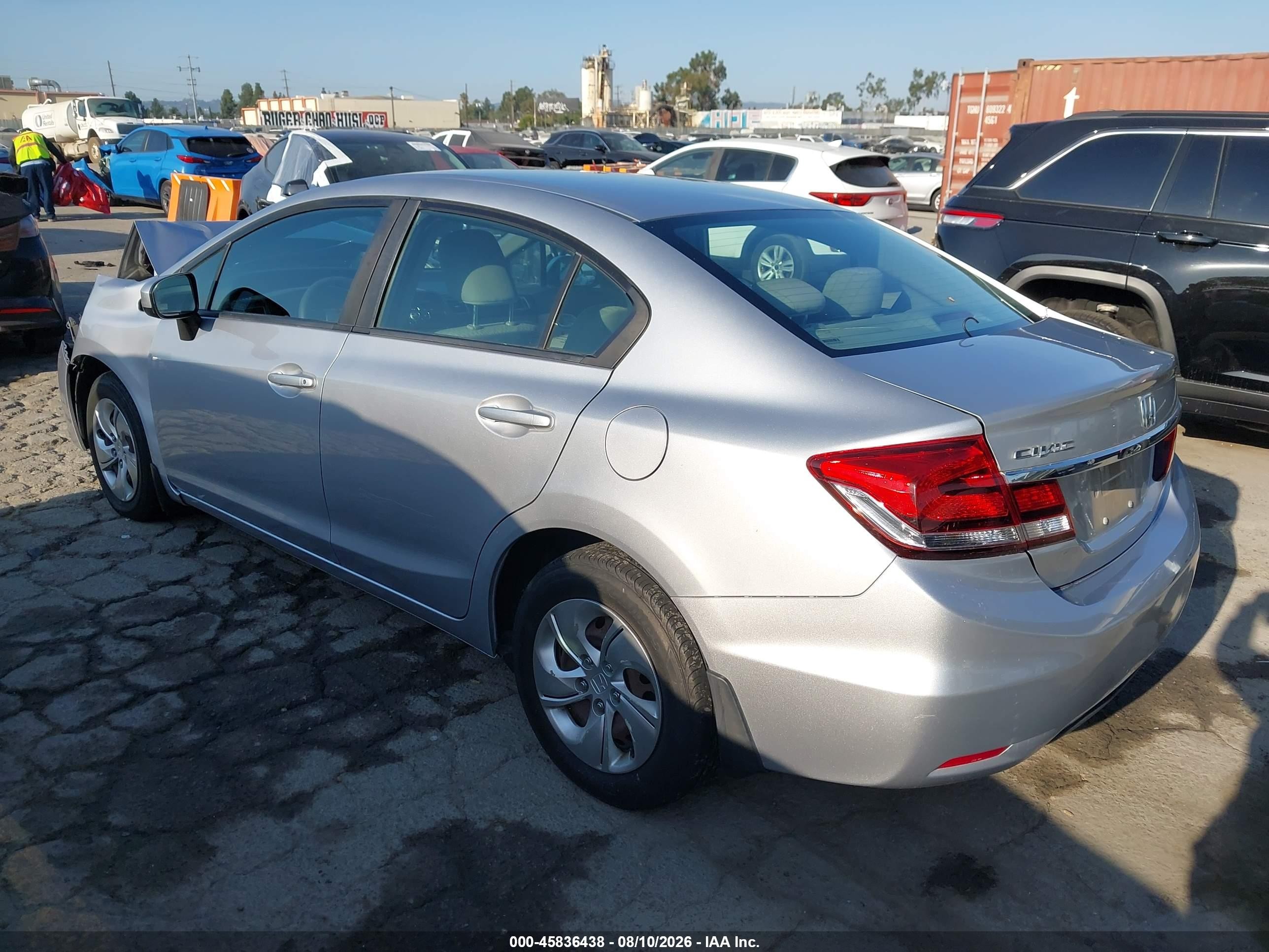 2015 Honda Civic Lx Серебряный vin: 19XFB2F54FE213827