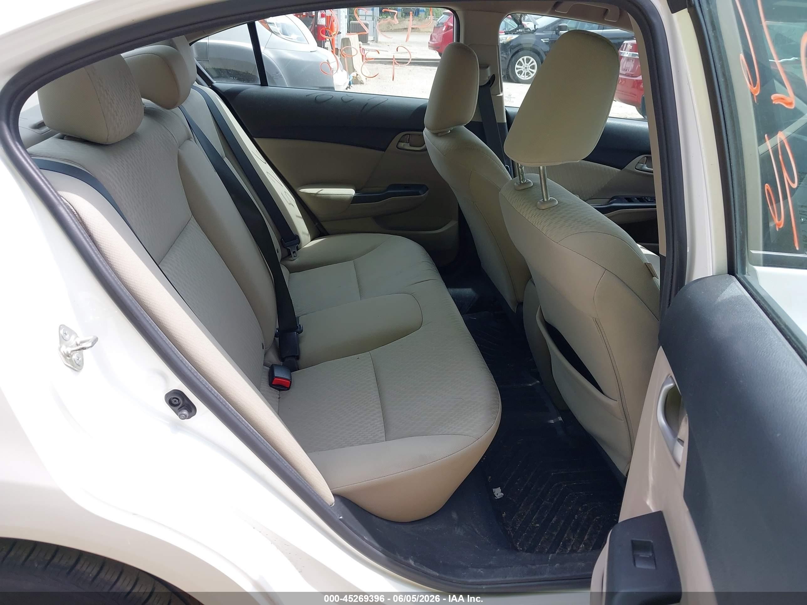 2015 Honda Civic Lx White vin: 19XFB2F54FE221409