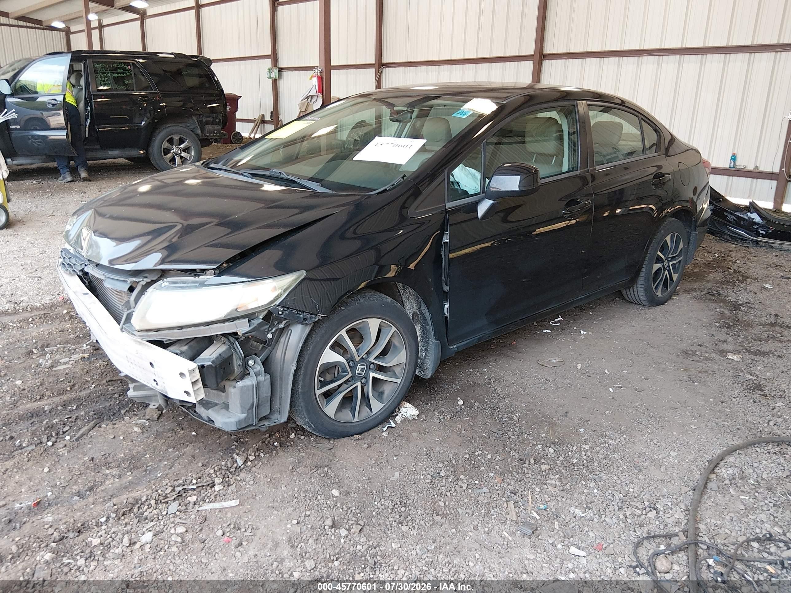 2015 Honda Civic Lx Black vin: 19XFB2F54FE230045