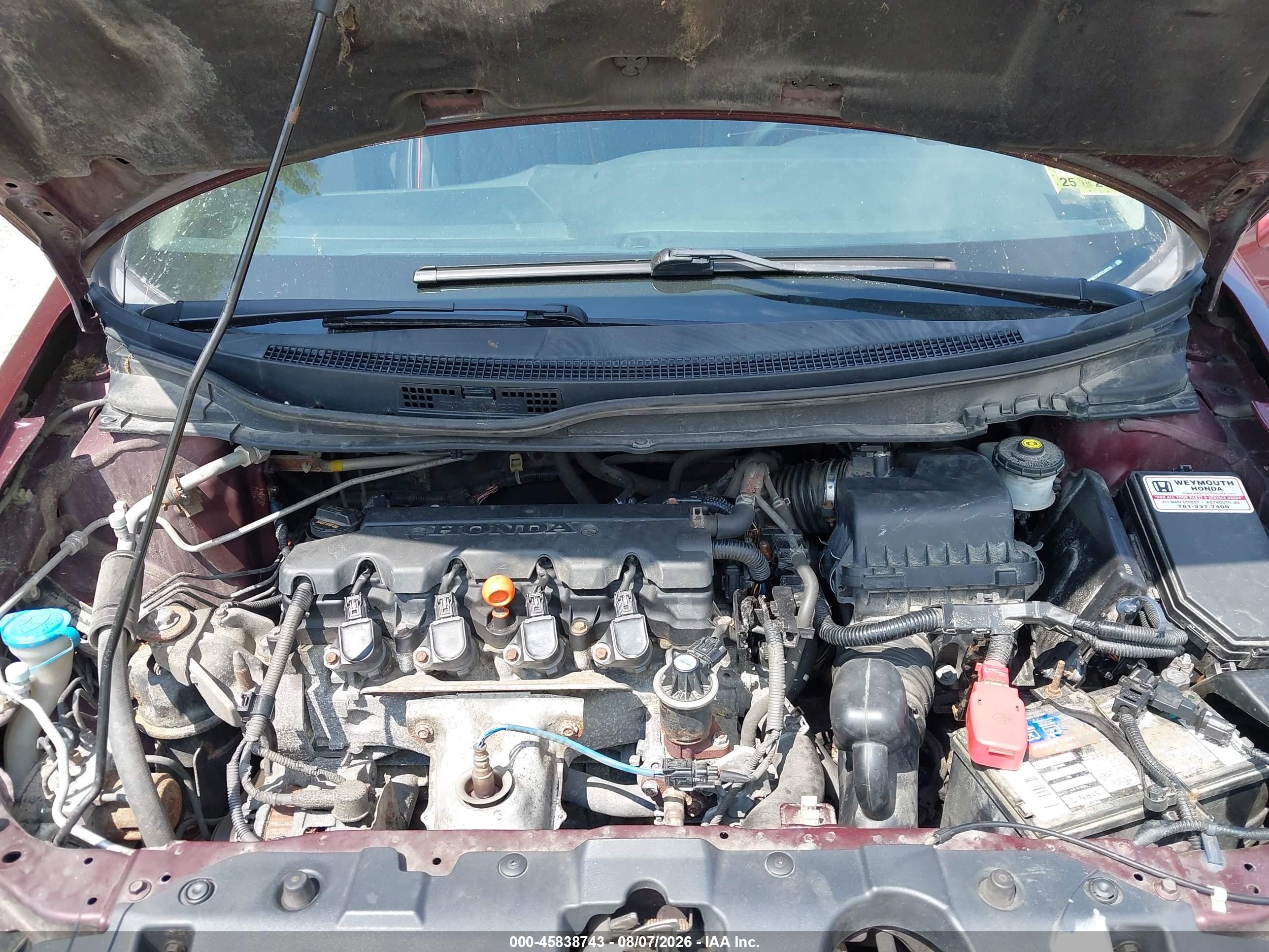 2015 Honda Civic Lx Burgundy vin: 19XFB2F54FE249730