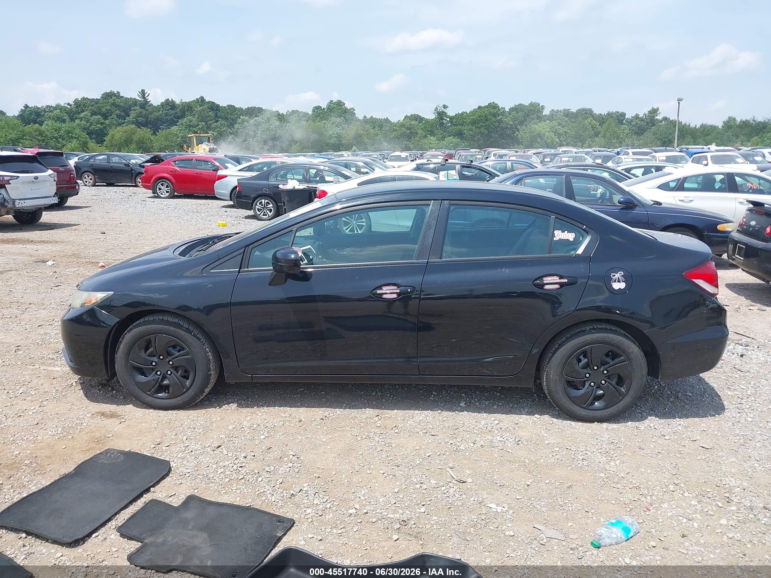 2015 Honda Civic Lx Black vin: 19XFB2F54FE268178