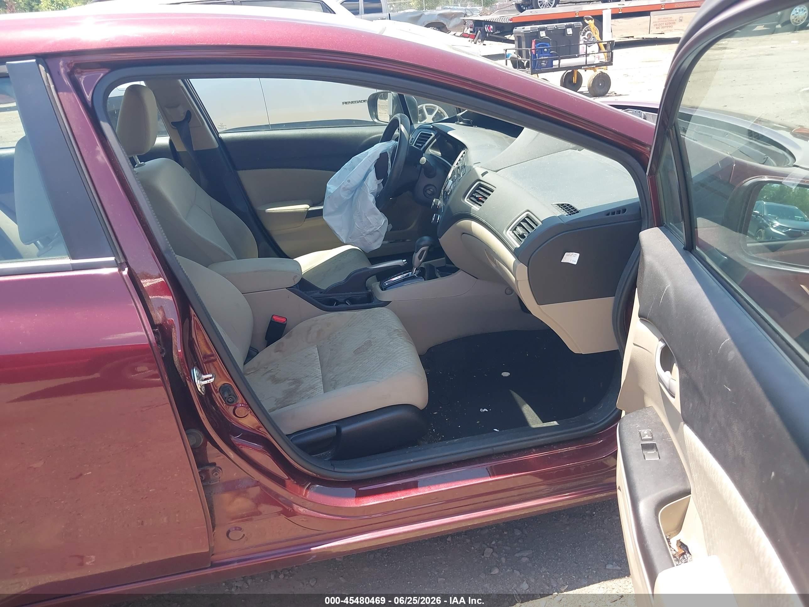 2015 Honda Civic Lx Red vin: 19XFB2F54FE270528