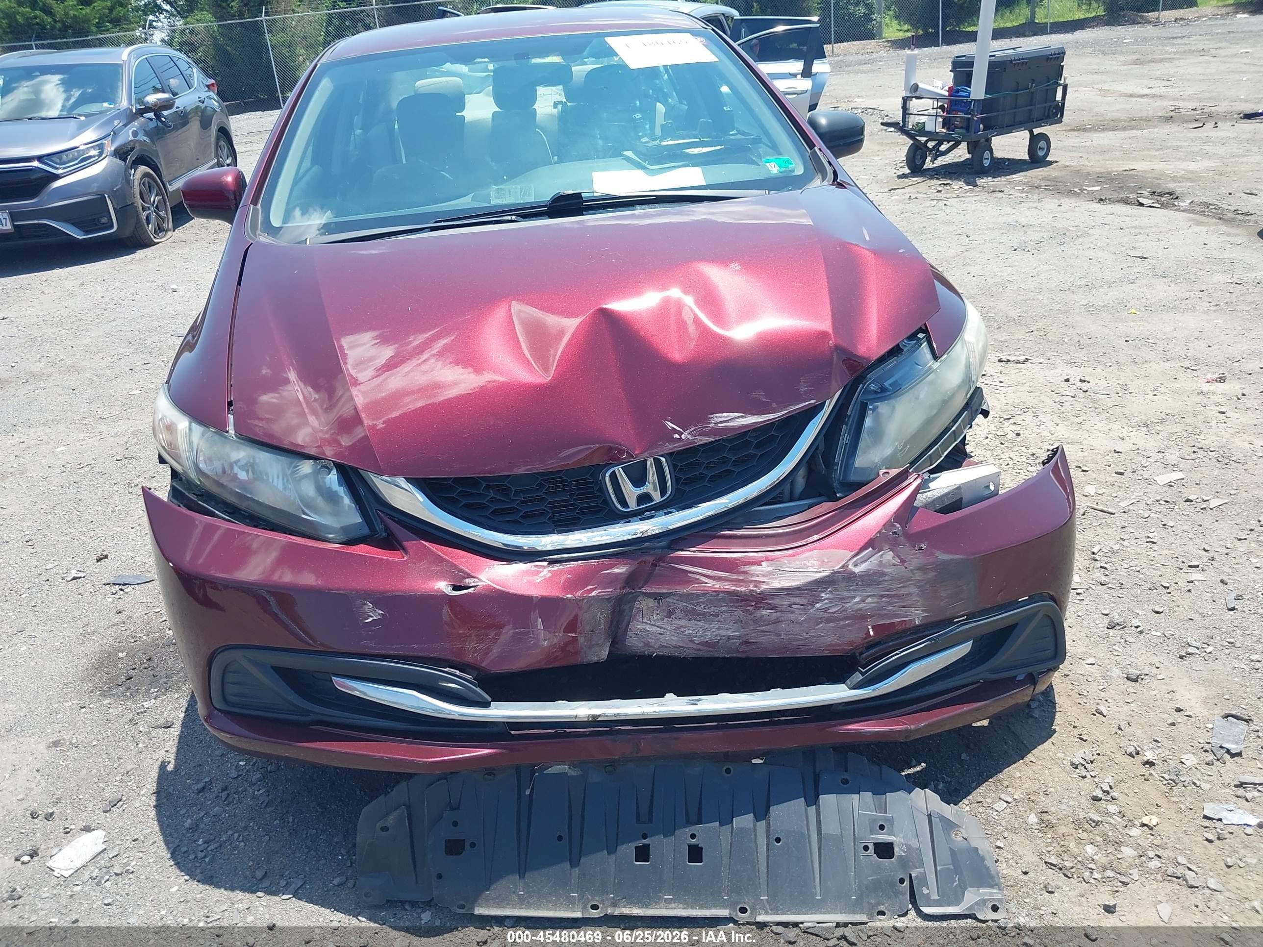 2015 Honda Civic Lx Red vin: 19XFB2F54FE270528