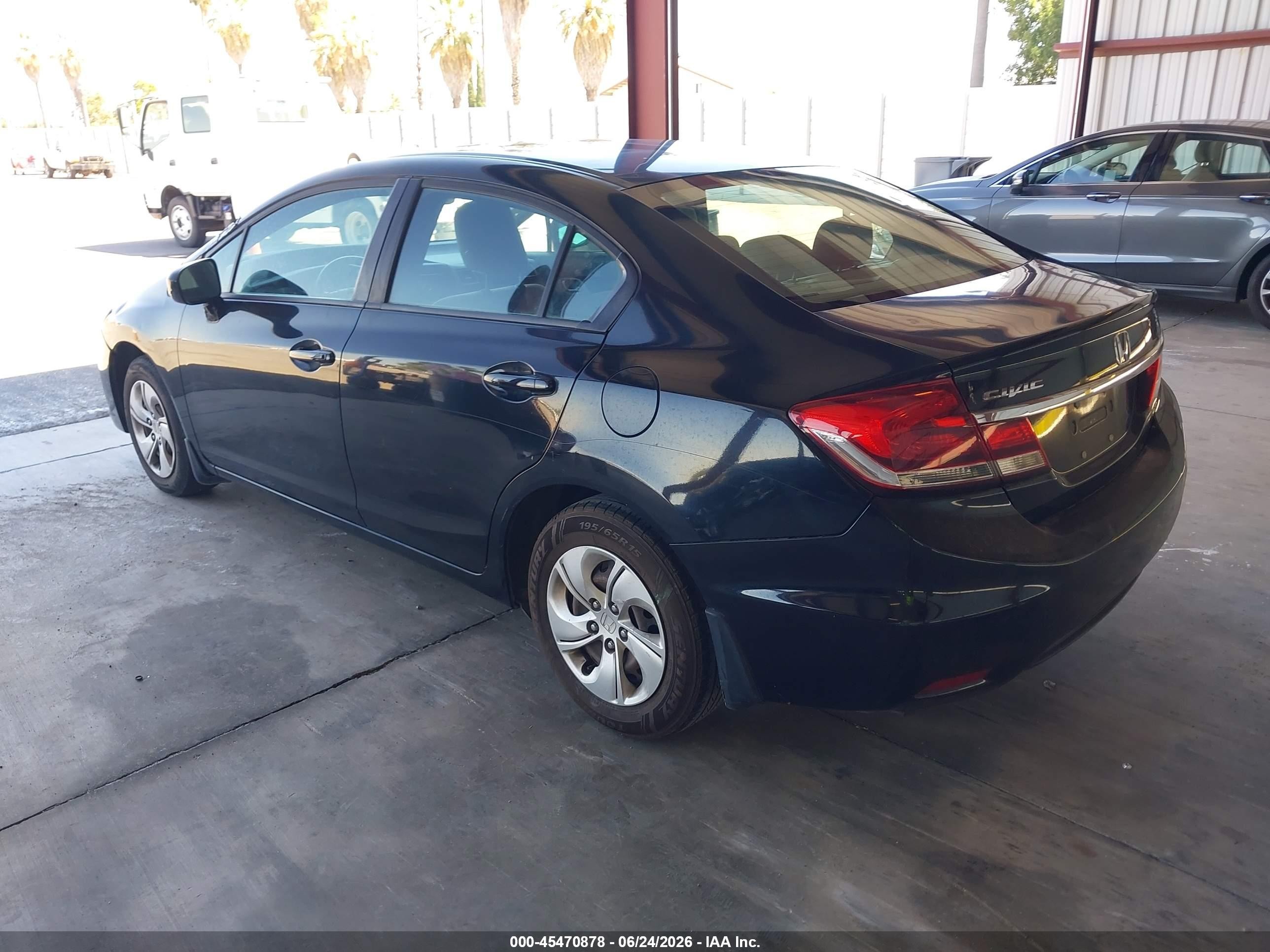 2015 Honda Civic Lx Black vin: 19XFB2F54FE270626