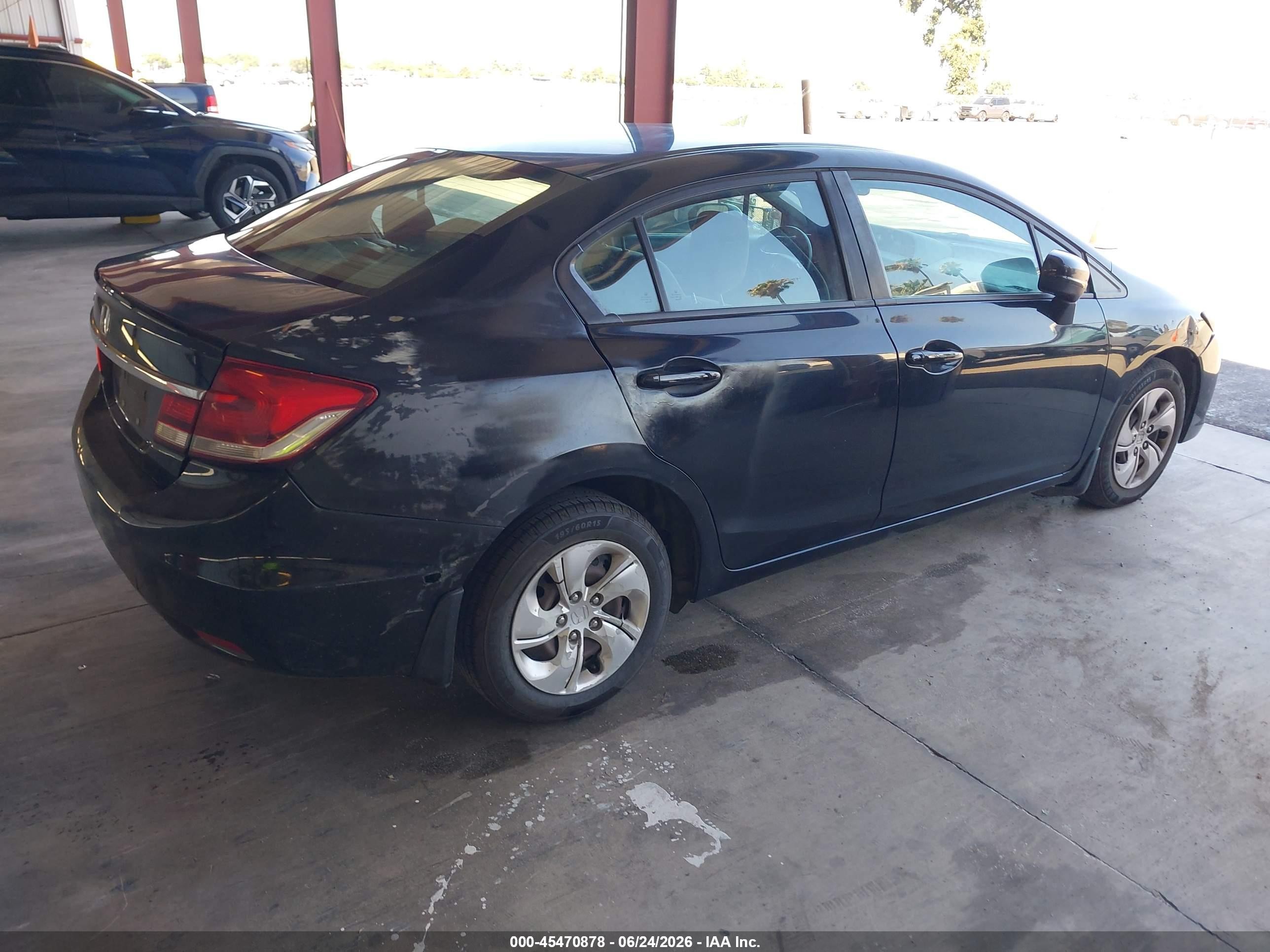 2015 Honda Civic Lx Black vin: 19XFB2F54FE270626